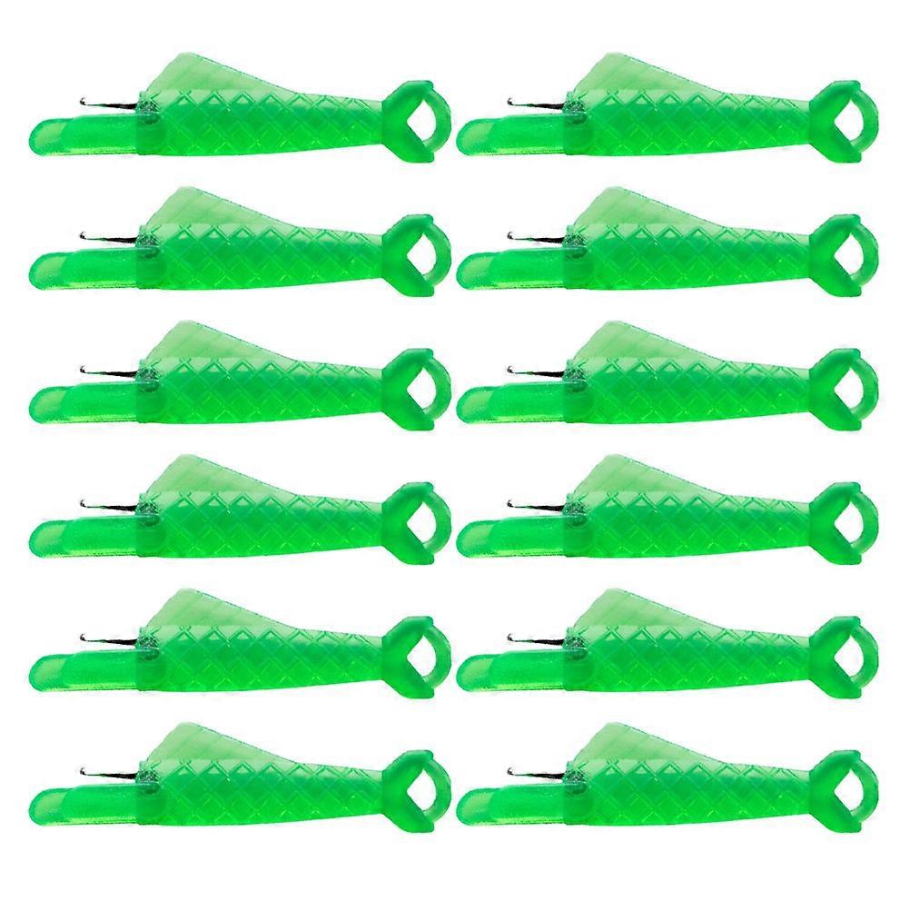 Needle Threading Tools For Sewing Fish Shape Sewing Machine Needle Threader Low Light Assistance Green 30Pcs
