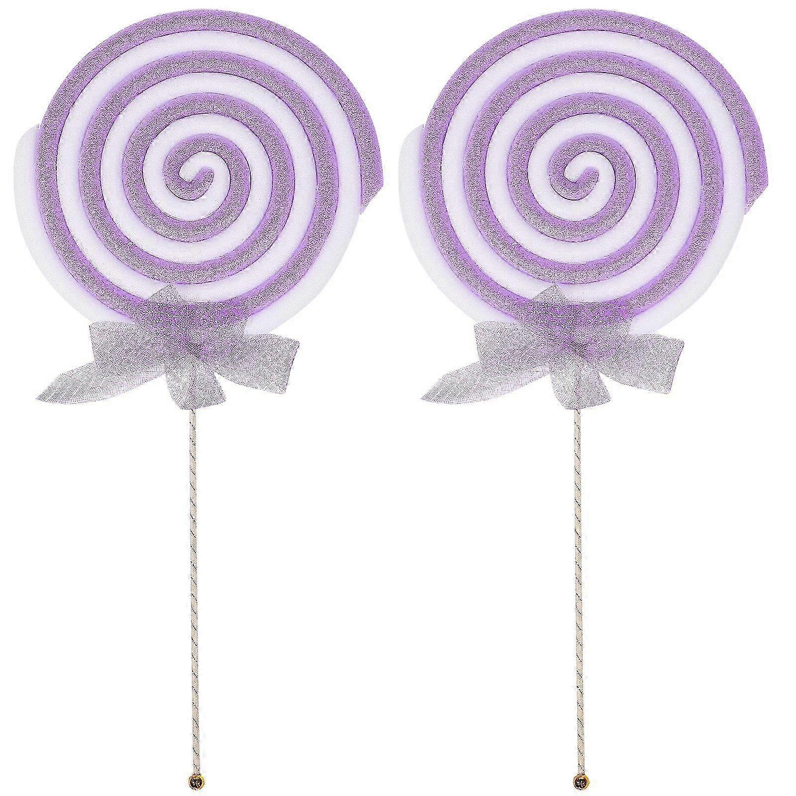 2pcs Large Simulation Lollipop Props Photography Props Fake Lollipop Model