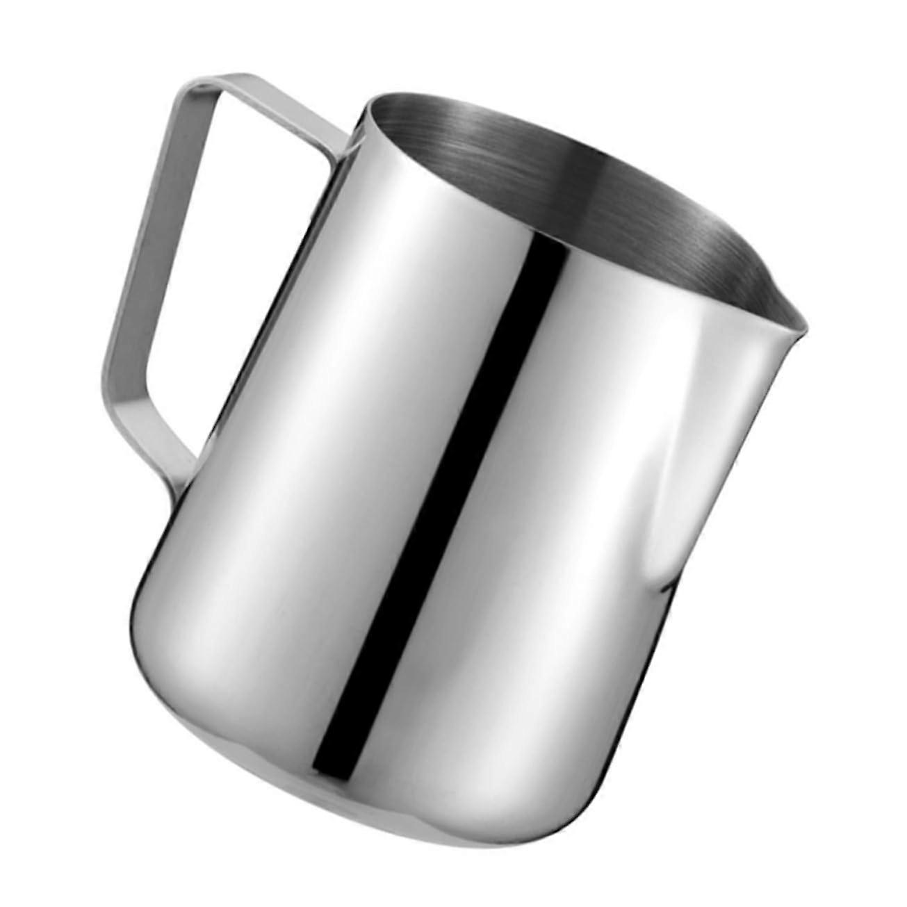 Stainless Steel Milk Frothing Pitcher with Smooth Spout for Latte Art and Home Coffee Brewing