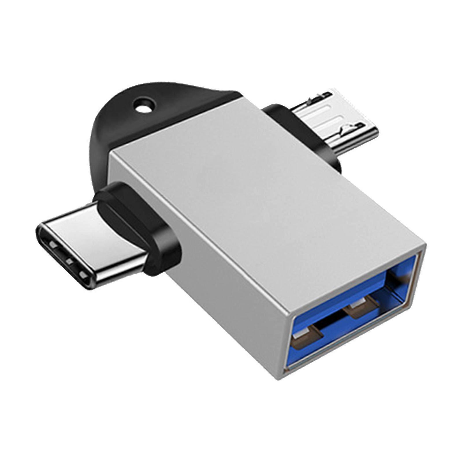 High Speed USB 3.0 OTG Adapters Fast Data Transfer Adapters Portable USB Adapters Upgrades for Smooth  Device connection   Silver