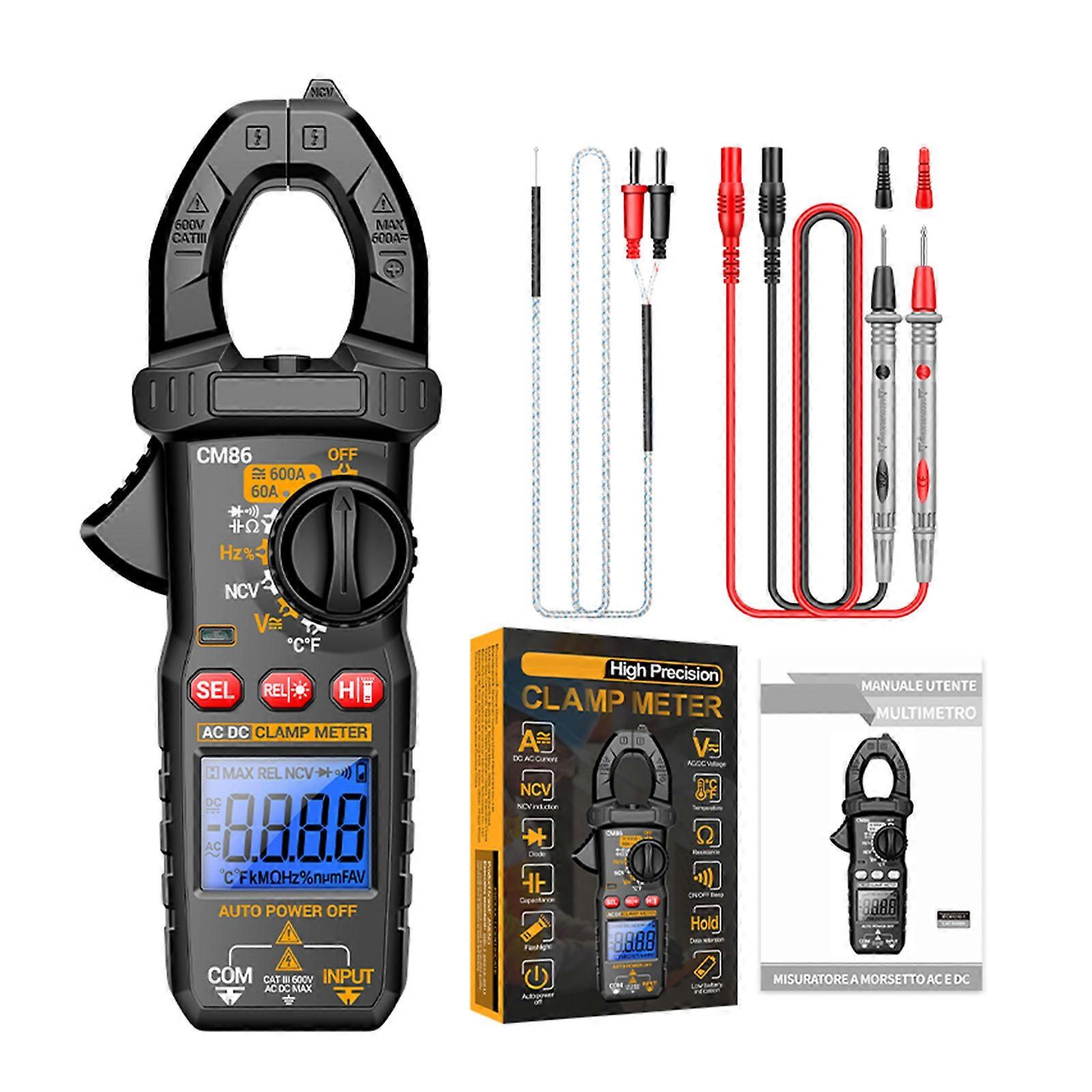 Advanced Clamp Multimeter with Easy One Handed Operation Electrical Testing Device for Electricians & DIY Enthusiasts Multicolor