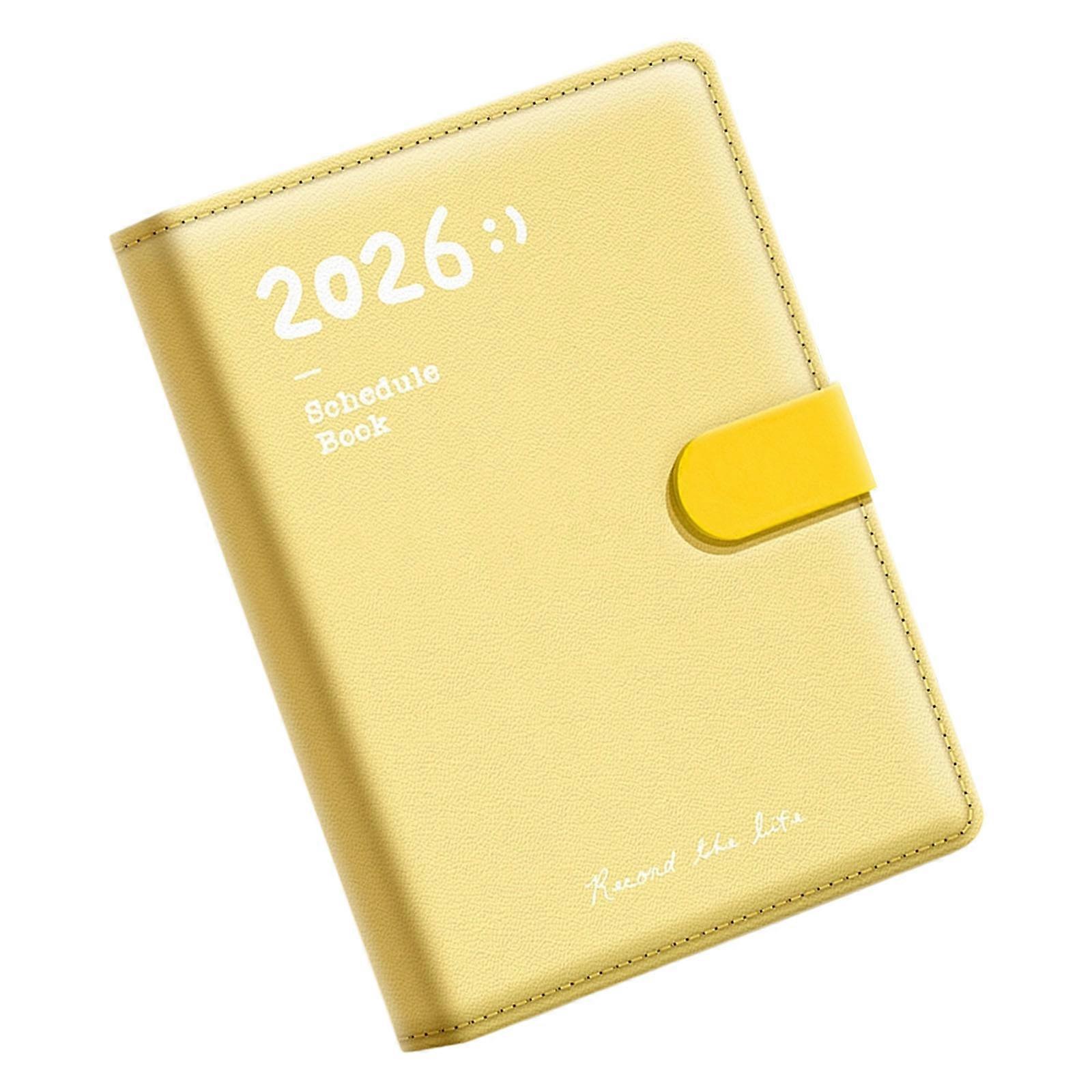 2026 Daily Planner Organizers Notebook Work Planner For Efficient Time Management With Quality Paper And Compacts Design  Lemon yellow