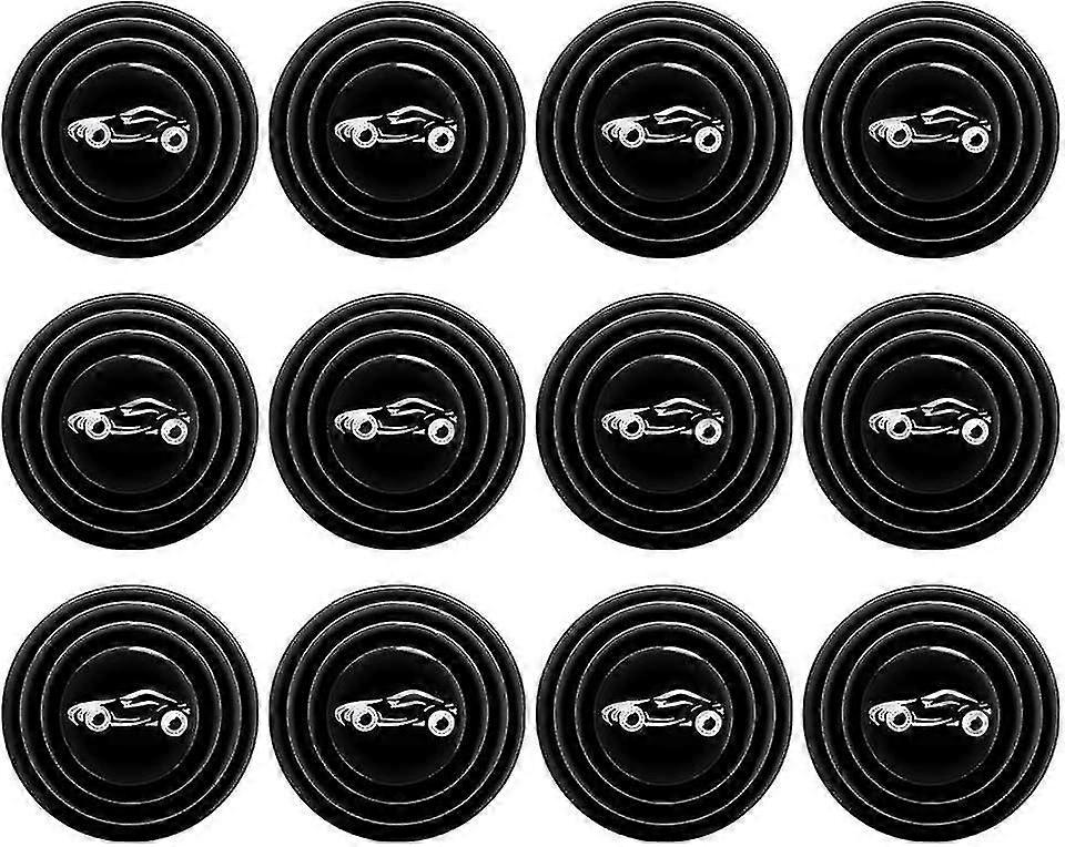 سيارة امتصاص الصدمات ، سيارة الباب صدمة امتصاص طوقا ، باب السيارة المضادة للتصادم وسادة عزل الصوت وحشية امتصاص الصدمات (أسود) (12pcs)