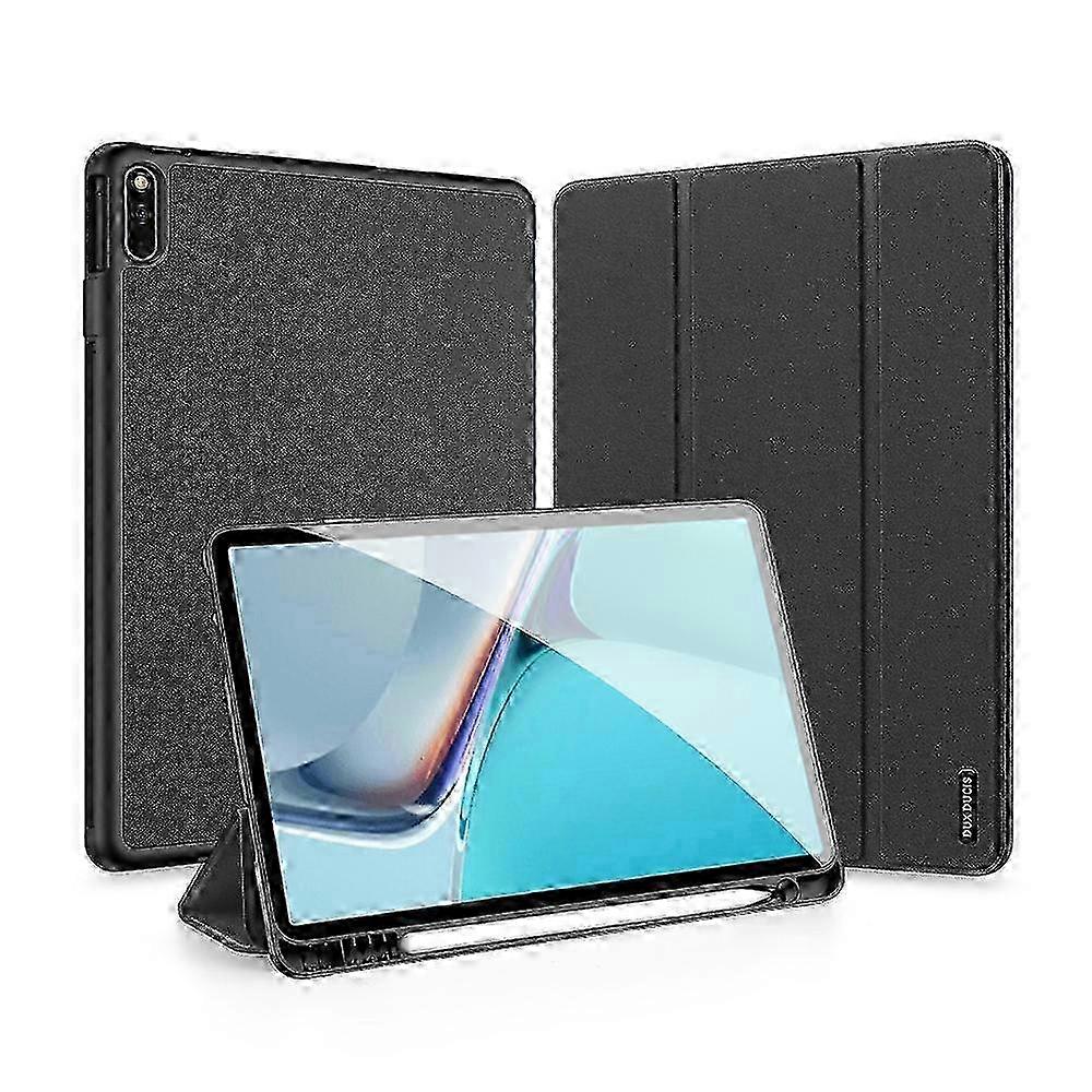 For Huawei MatePad 11 2021 DUX DUCIS Domo Series Horizontal Flip Magnetic PU Leather Case with Three-folding Holder 2025