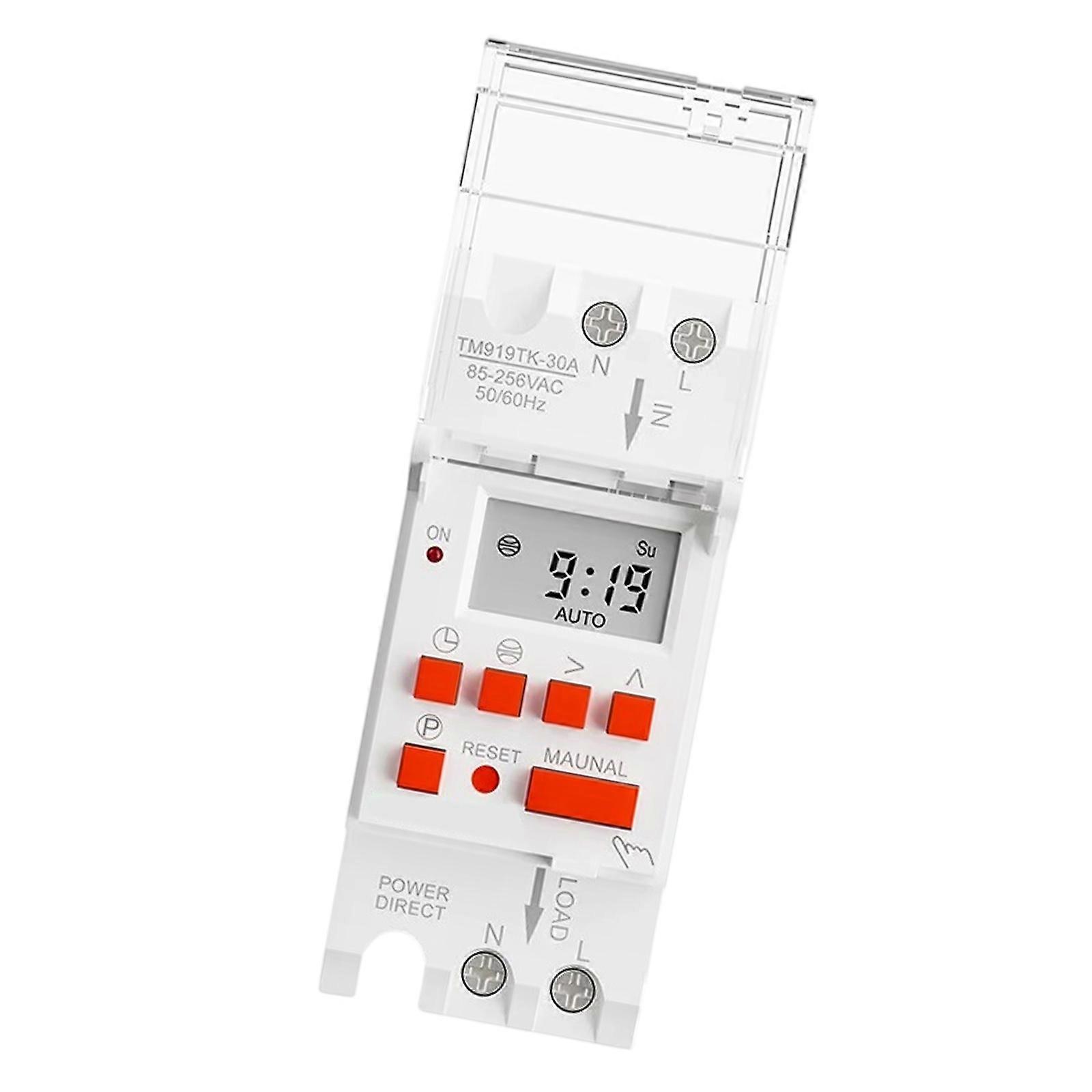 User Friendly 85-265VAC Electronic Timer Programmable Time Controller Easy Setups Timer ABS for Home & Professional Use Multicolor