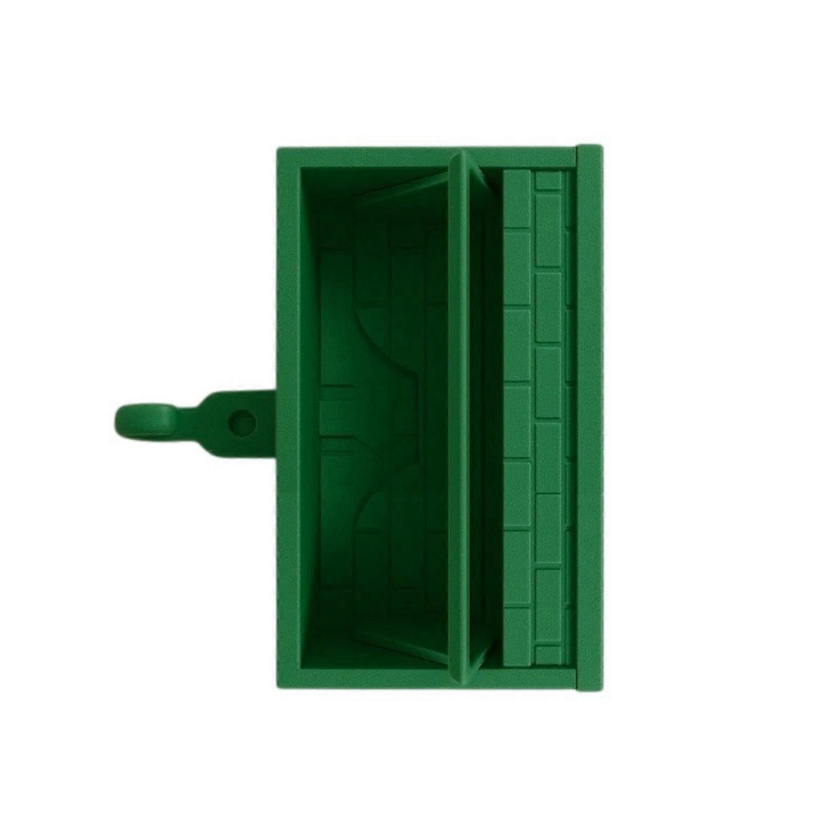 Wall Mounted Plastic Key Box Garage Theme Brick Pattern Storage Case Practical Key Management System for Home Entry  Green