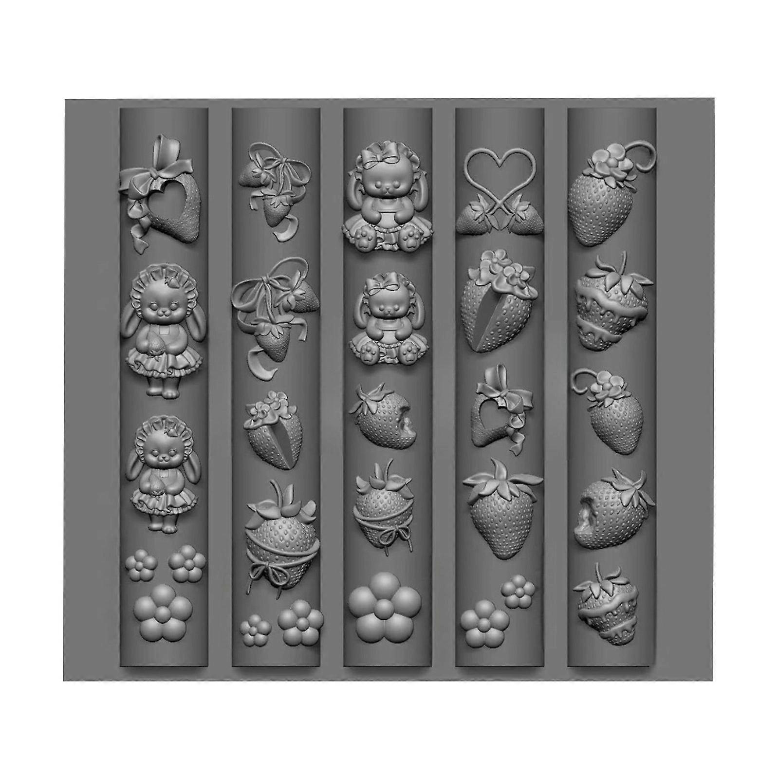 Clear Reusable Nail Template Nail Art Stamping Molds Bowknot Designs Silicone Mold with Ballets Patterns for Crafting Multicolor