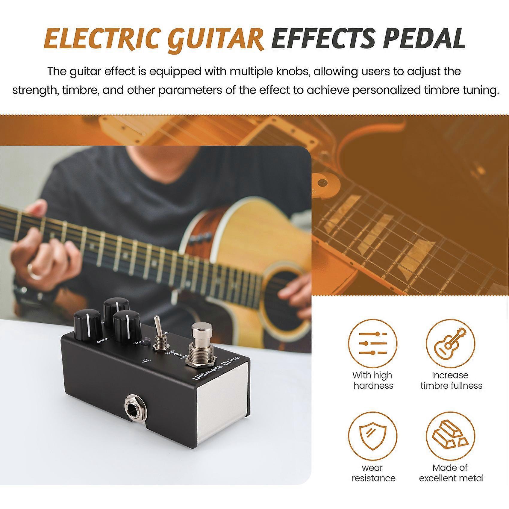 Mini Elgitarr Effektpedal Elgitarr Pedal Ultimate Drive för elgitarr