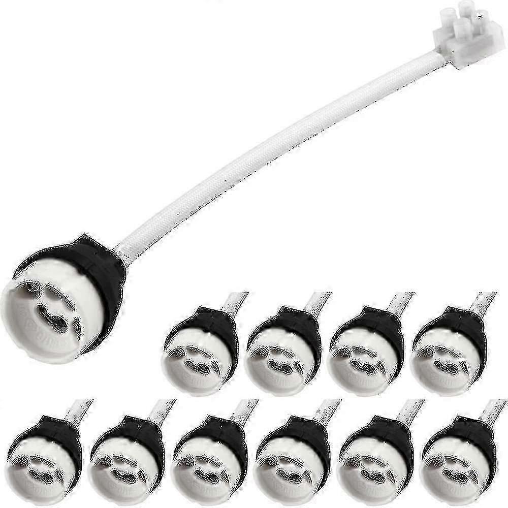 10 Pcs Gu10 Standard Light Bulb Socket Terminal Lamp Holder And Terminal Block/bridge