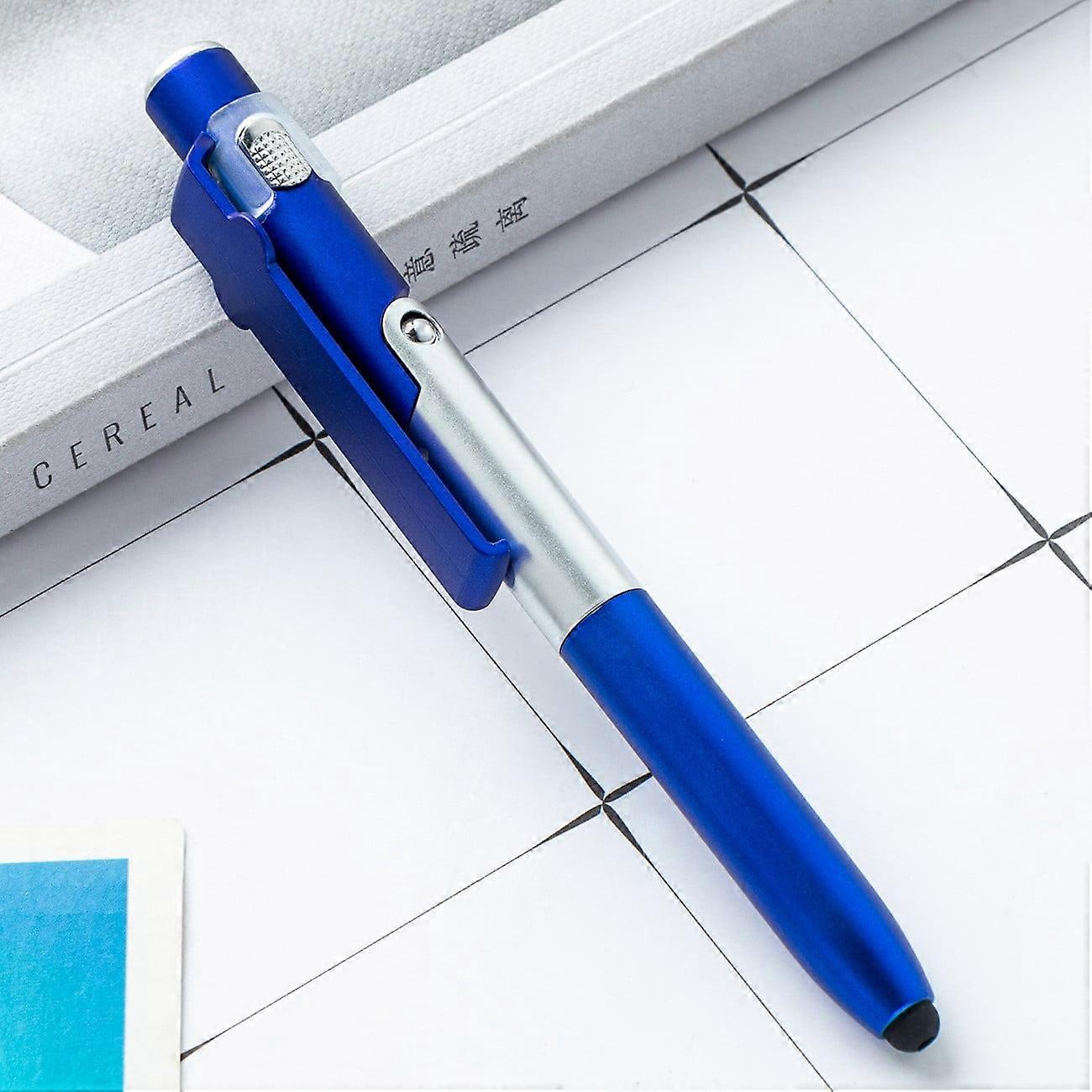 Quinlirra 4-in-1 Ballpoint Pen with Stylus, LED Light, Foldable Stand - Compatible with Capacitive Devices
