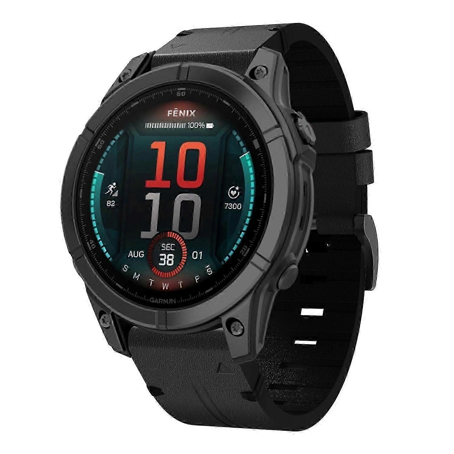 Pulseira de couro compatível com Garmin Fenix 8 AMOLED 47mm