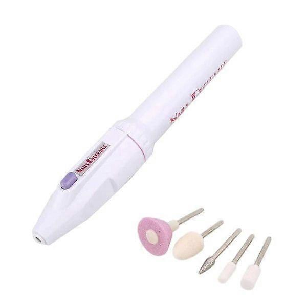 Electric Nail File - 5 Heads White