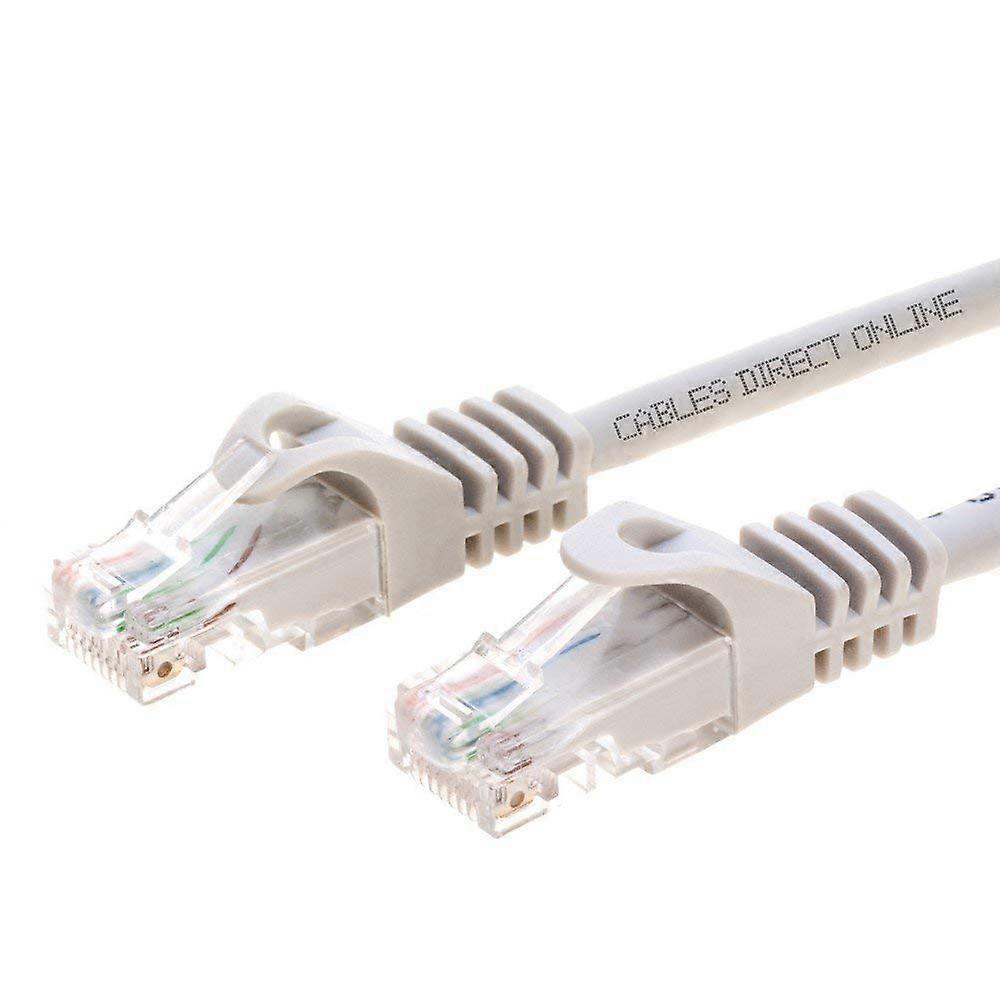 ne Snagless Cat5e Ethernet Network Patch Cable Gray 1.5 Feet