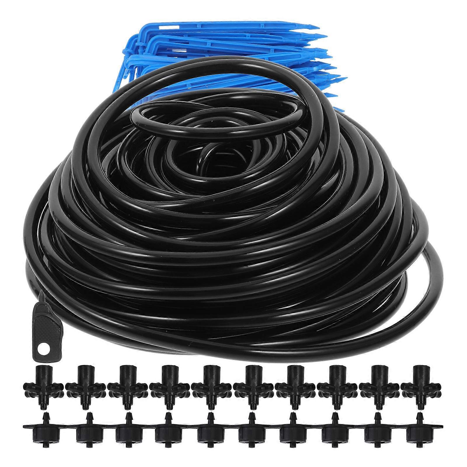 Drip Irrigation Tool Efficient Water Saving for Garden 1Sets Black PVC Kit
