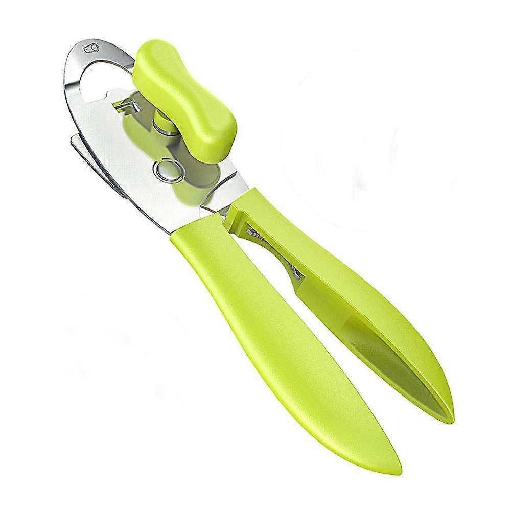 Heavy Duty Stainless Steel Manual Can Opener, 4 in 1 Smooth Edge Handheld Design for Seniors