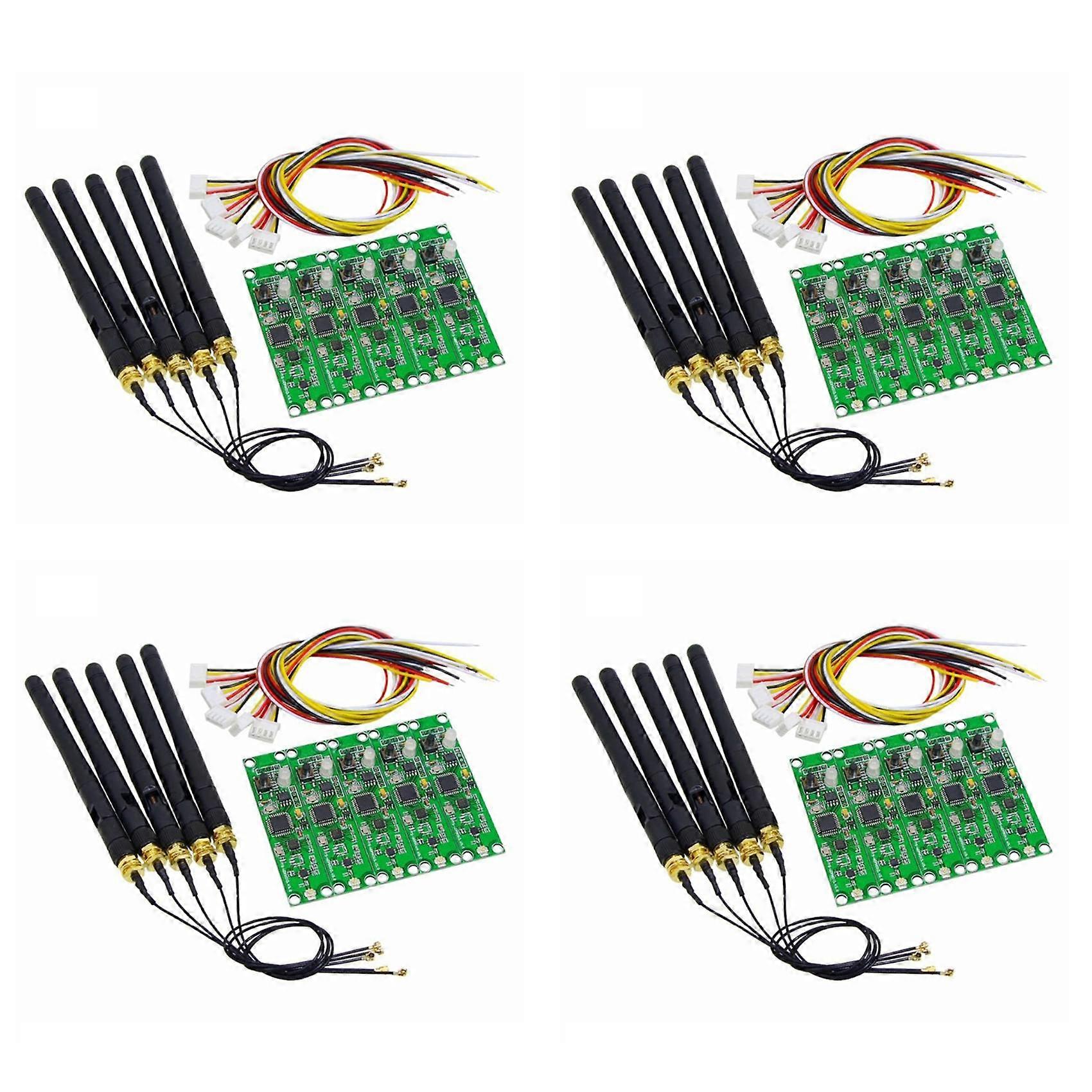 20Pcs 2.4Ghz Wireless DMX 512 Transmitter Receiver PCB 2 in 1 Module Wireless PCB Board with Antenna for DMX Stage Light