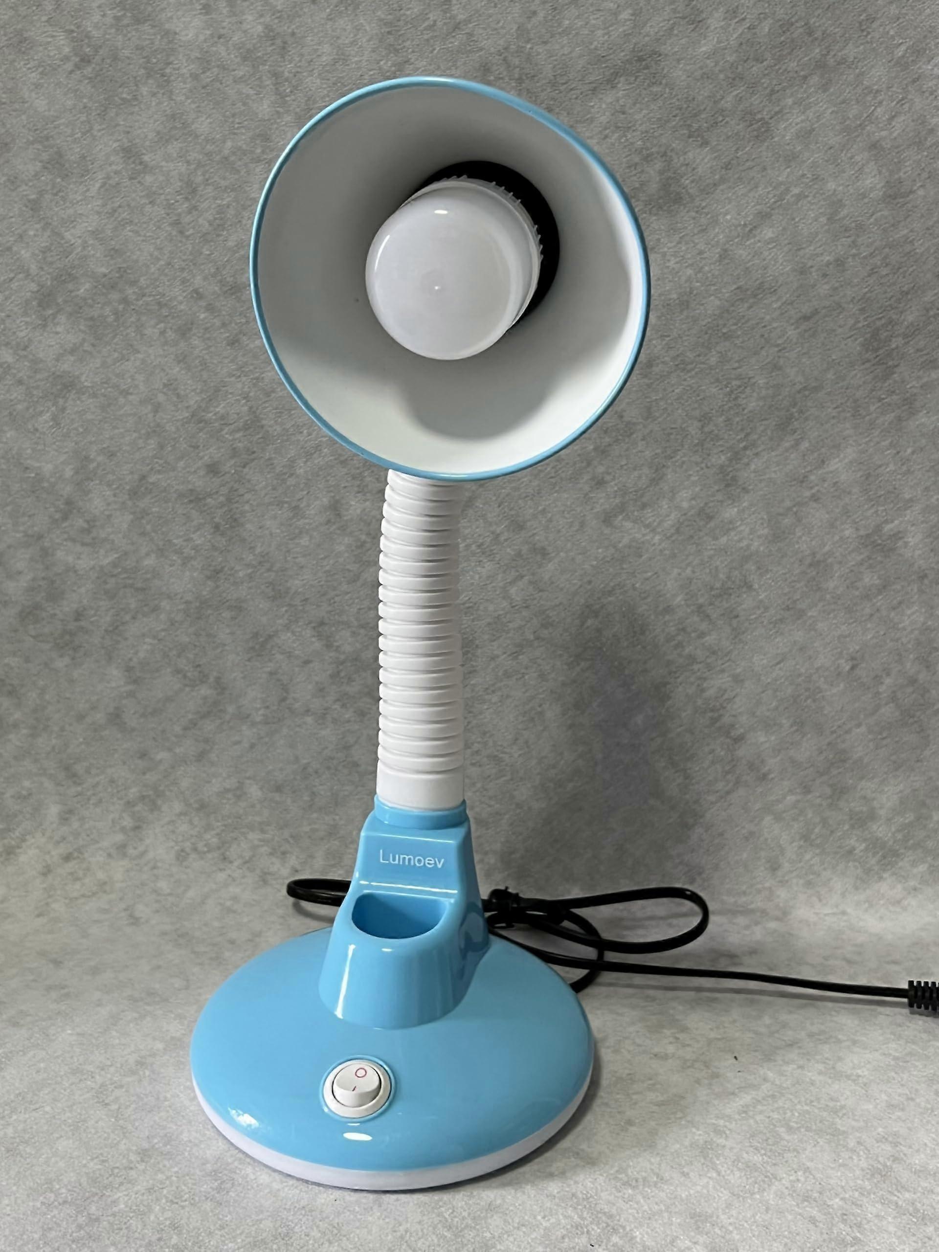 EyeCaring LED Desk Lamp with Adjustable Head, Compact Reading Light for Home Office and Study