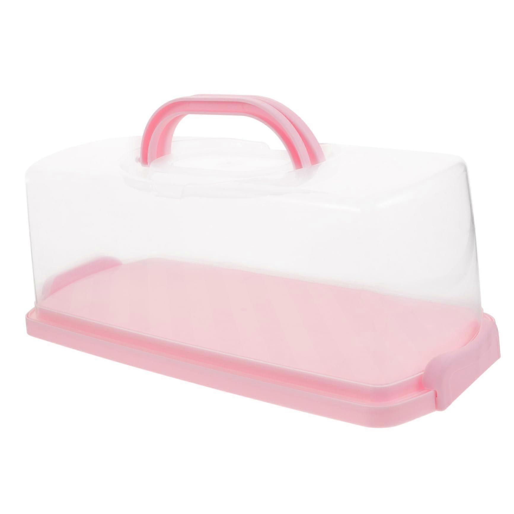 Cake Carrier with Airtight Lid and Handle, Durable PP Cake Storage Container for Parties