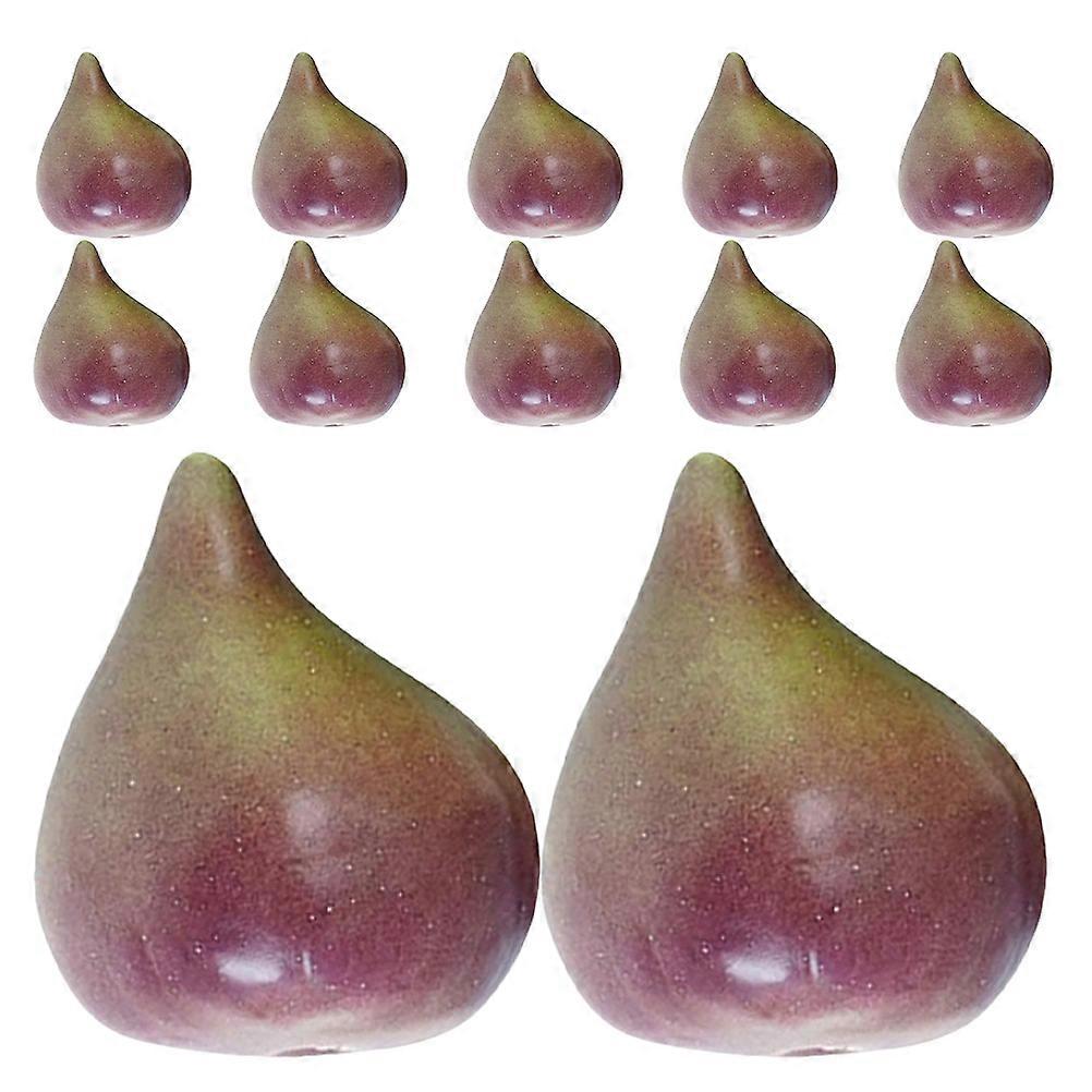 Artificial Fig Realistic Faux Fruit for Decor 12Pcs Foam Lifelike Fruit Models