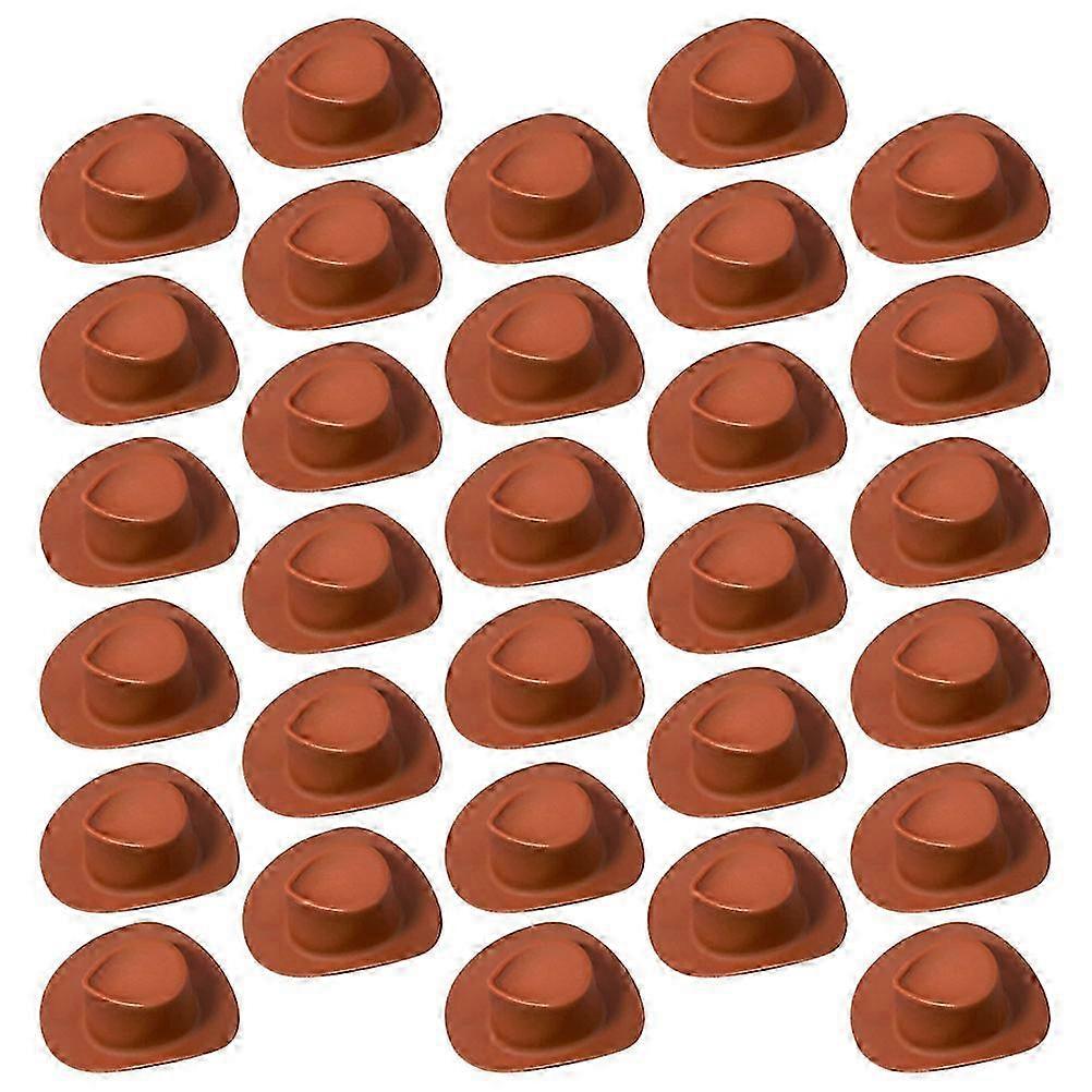 Tiny Chocolate-Themed Hats for Cupcake Decoration and DIY Party Crafts
