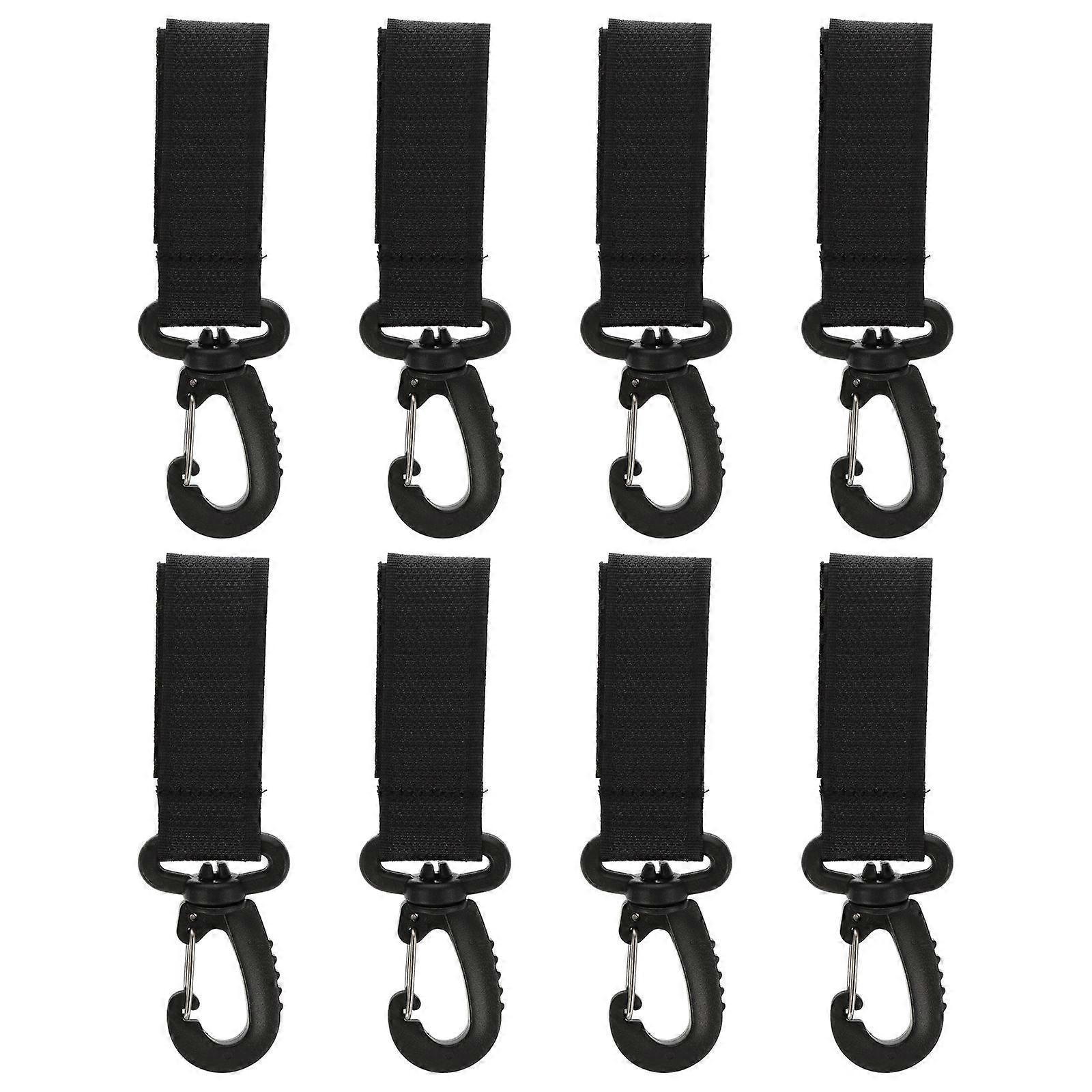 Black Stroller Hook Holder for Secure Hanging with 16Pcs Hook Clips