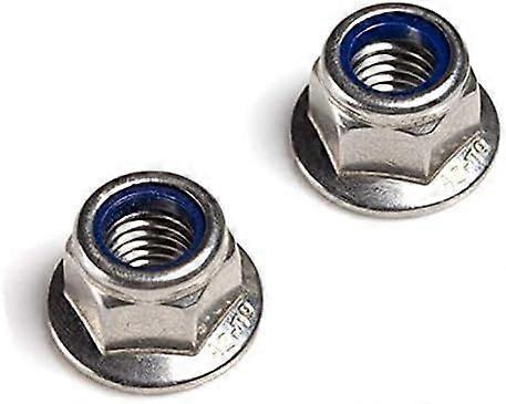 Hex nuts with flange - self-locking (with polyamide locking element) - M6 - (20