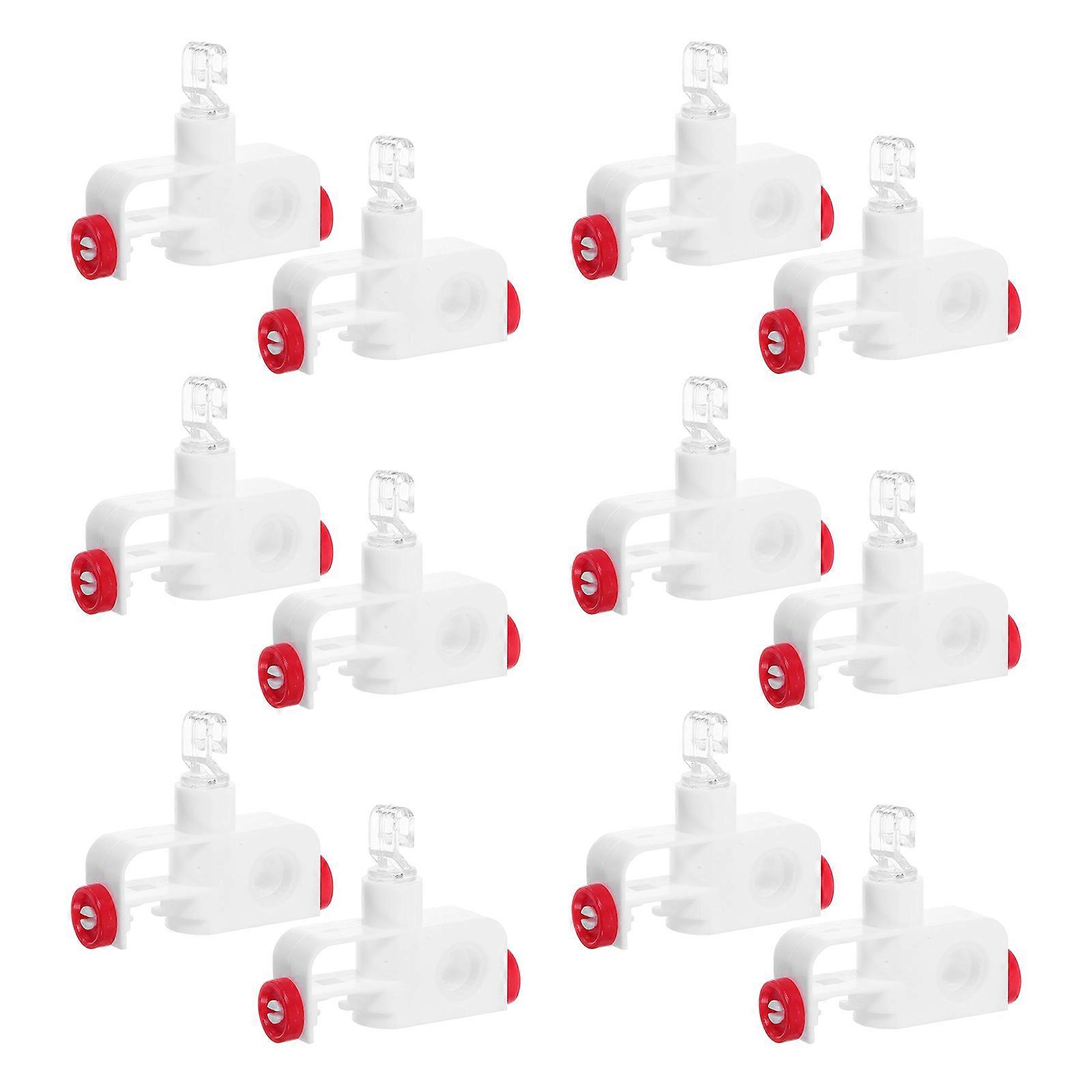 Plastic Curtain Runner Ceiling Curtain Track Roller for Silent Operation 12Pcs