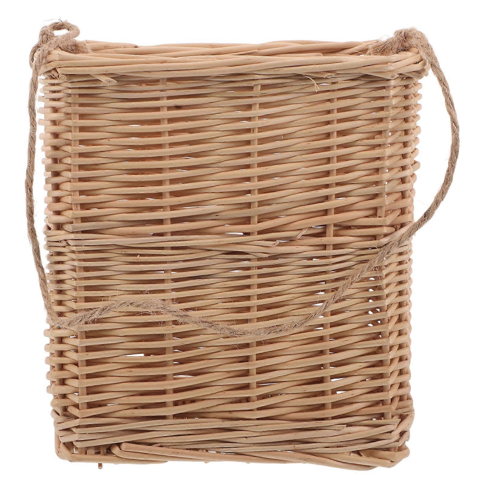 Small Hanging Basket for Kitchen Handwoven Flower Basket