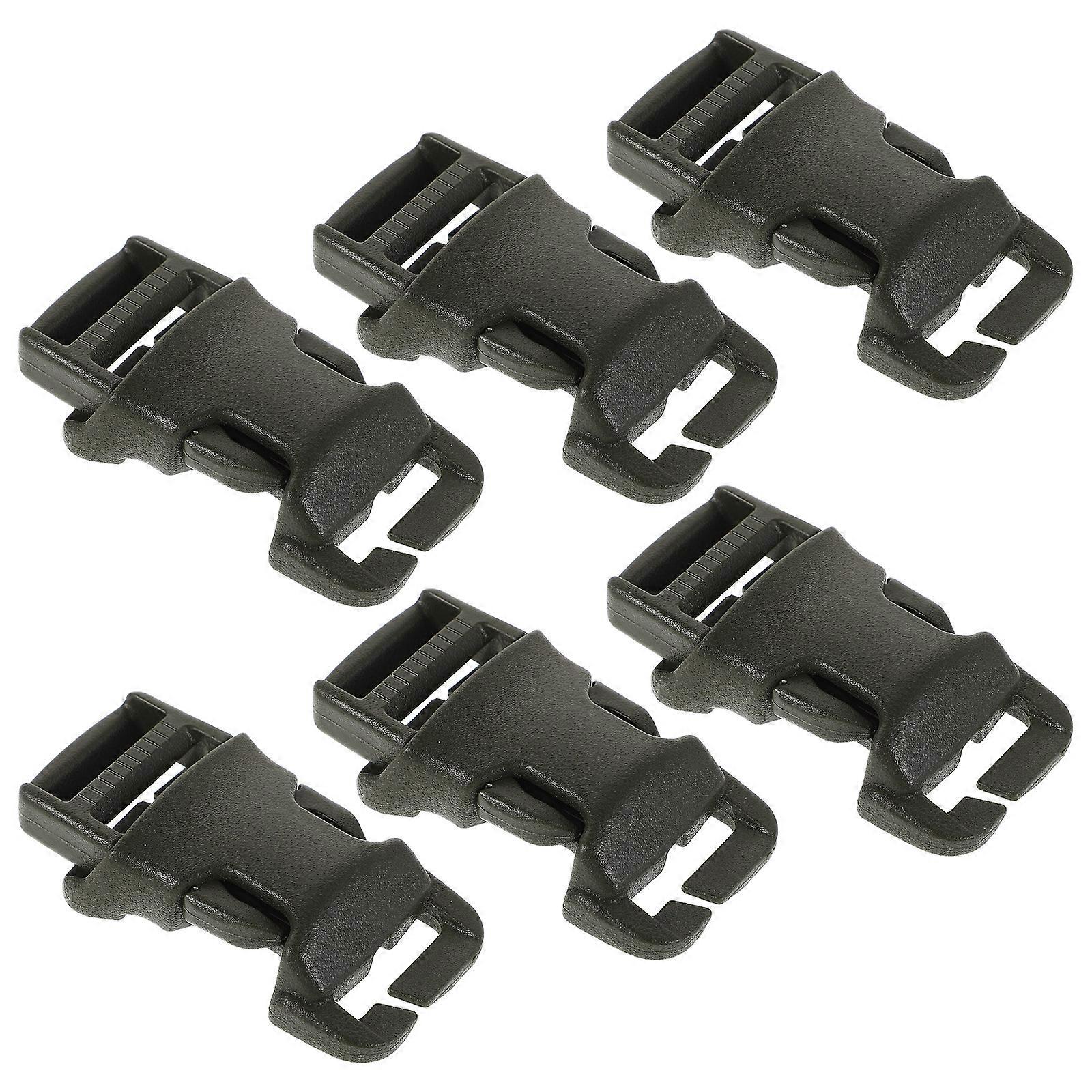 Heavy Duty Plastic Buckles for Backpack Quick Release Strap 6Pcs Green