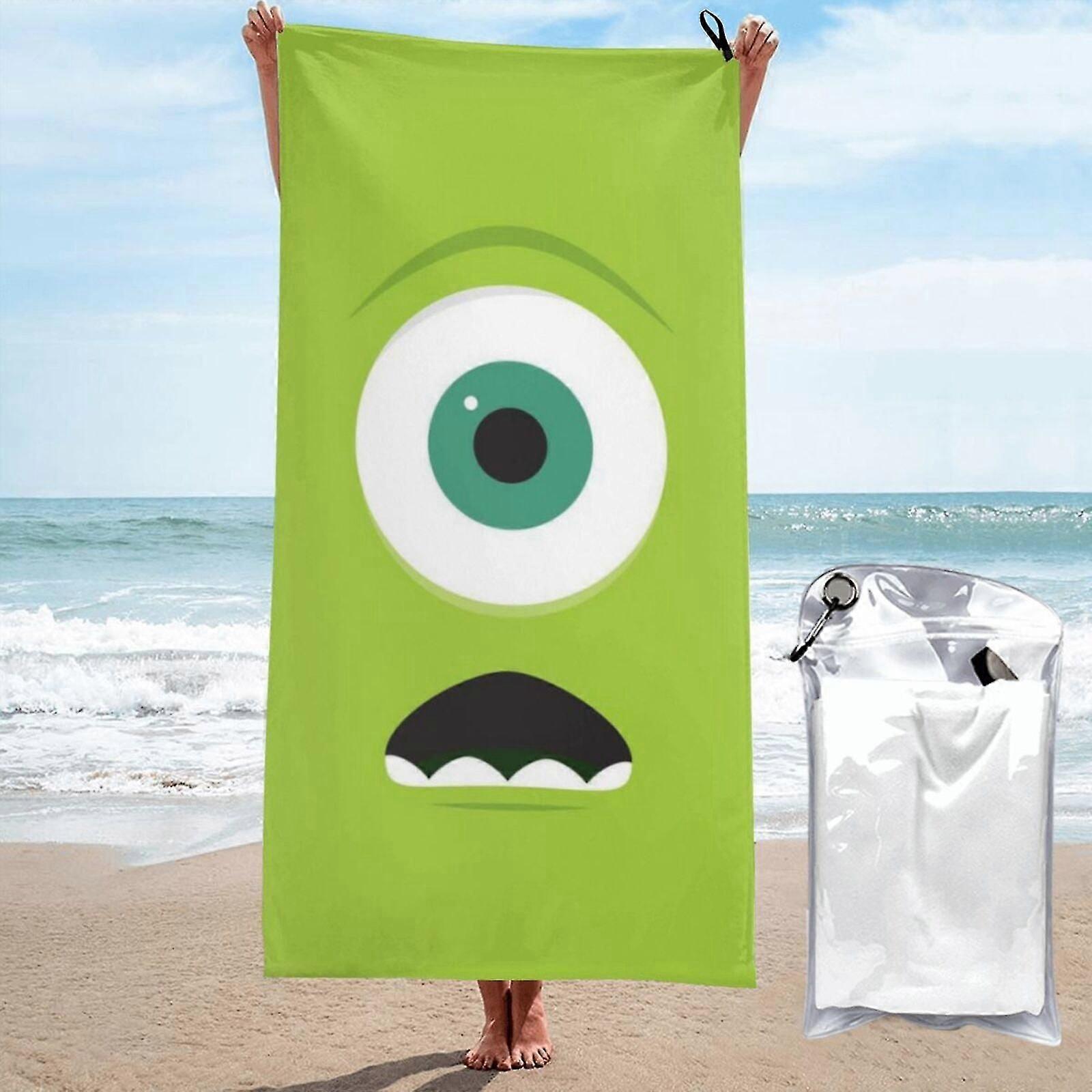 s3704 Monsters University Asciugamano da spiaggia in microfibra assorbente asciugamano grande oversize senza sabbia leggera ad asciugatura rapida C MMgO3704