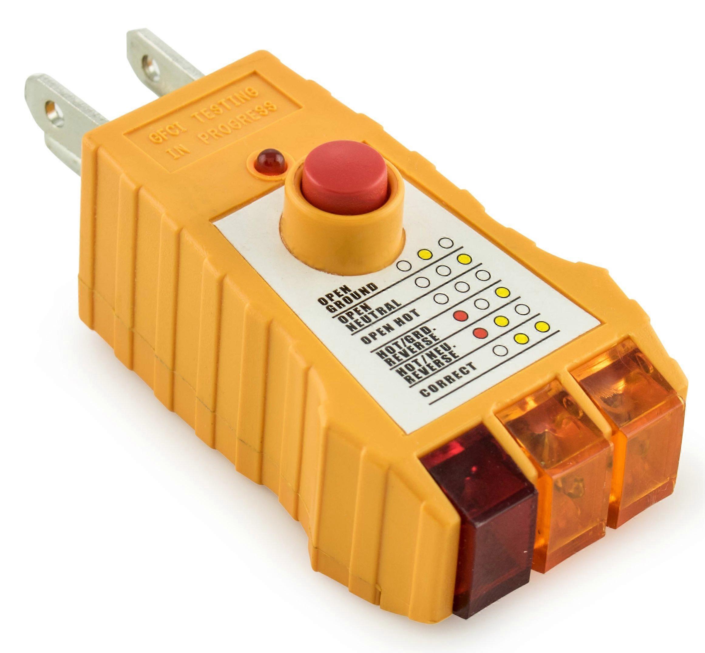 Socket Tester with GFCI Function, Quick Wiring Diagnosis and Bright Indicators for US Outlets