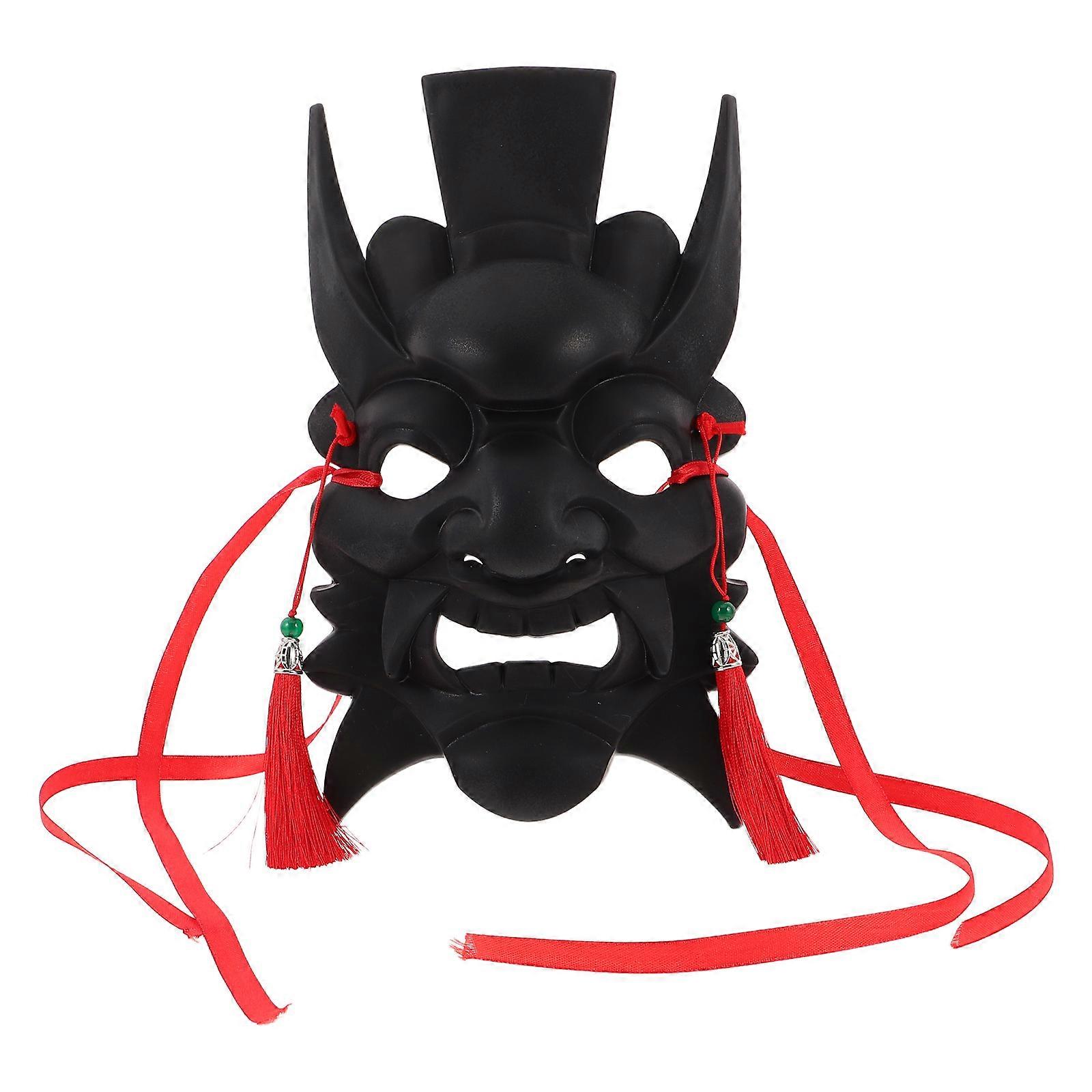 Plastic Chinese Mask Diy Creative Fullface Coverage Design For Masquerade Parties Lightweight Material 1Set