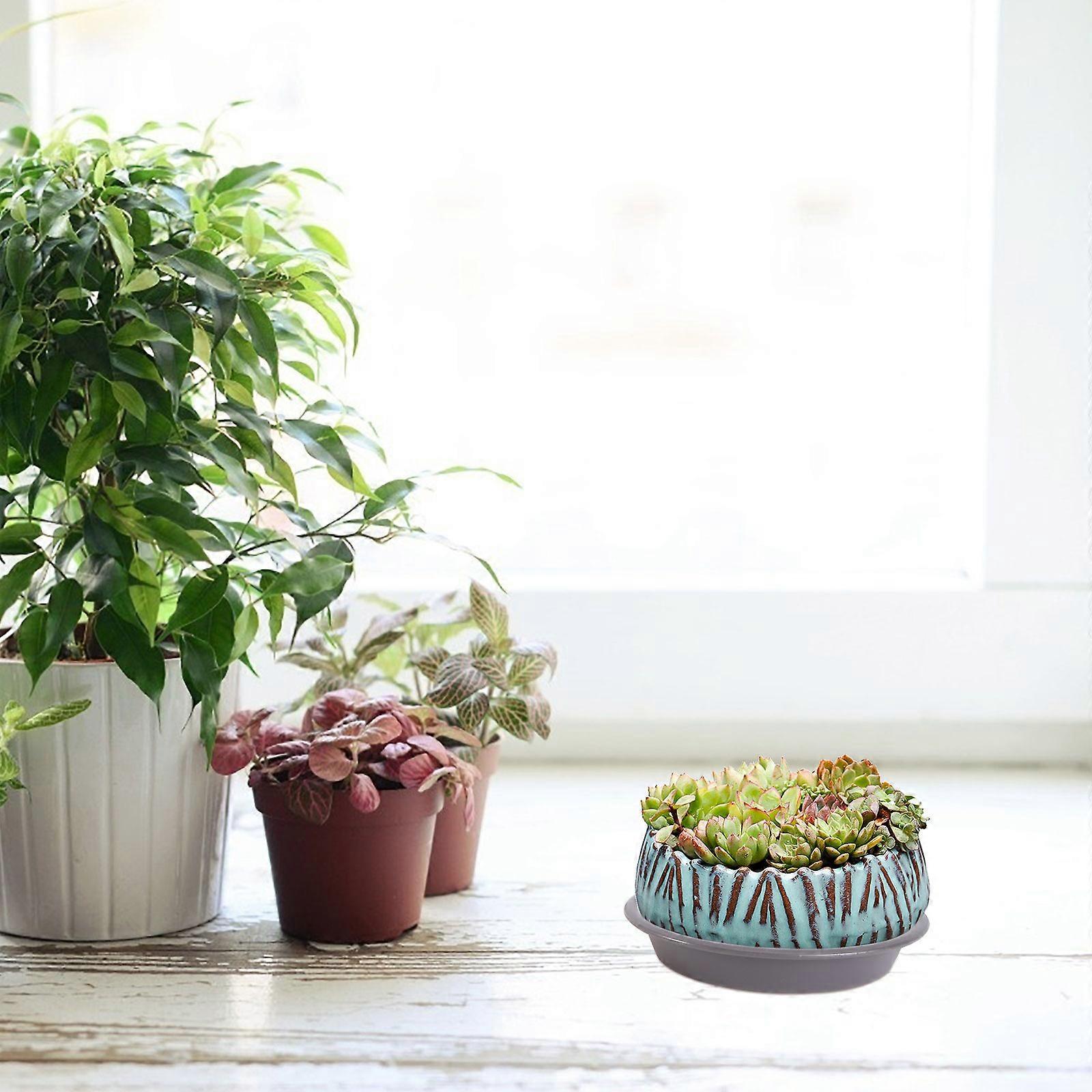 Thickened PP Plastic Flower Pot Trays with 6 Pieces for Gardening Use Indoors and Outdoors Assorted