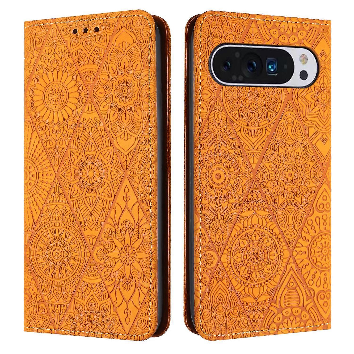 Ethnic Embossed Adsorption Leather Phone Case