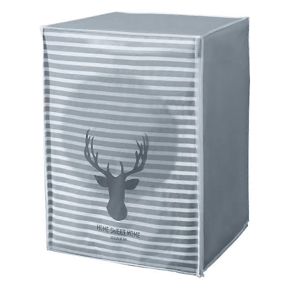 Waterproof PEVA Washing Machine Cover with Zipper, Cartoon Pattern Dust Protector WP5