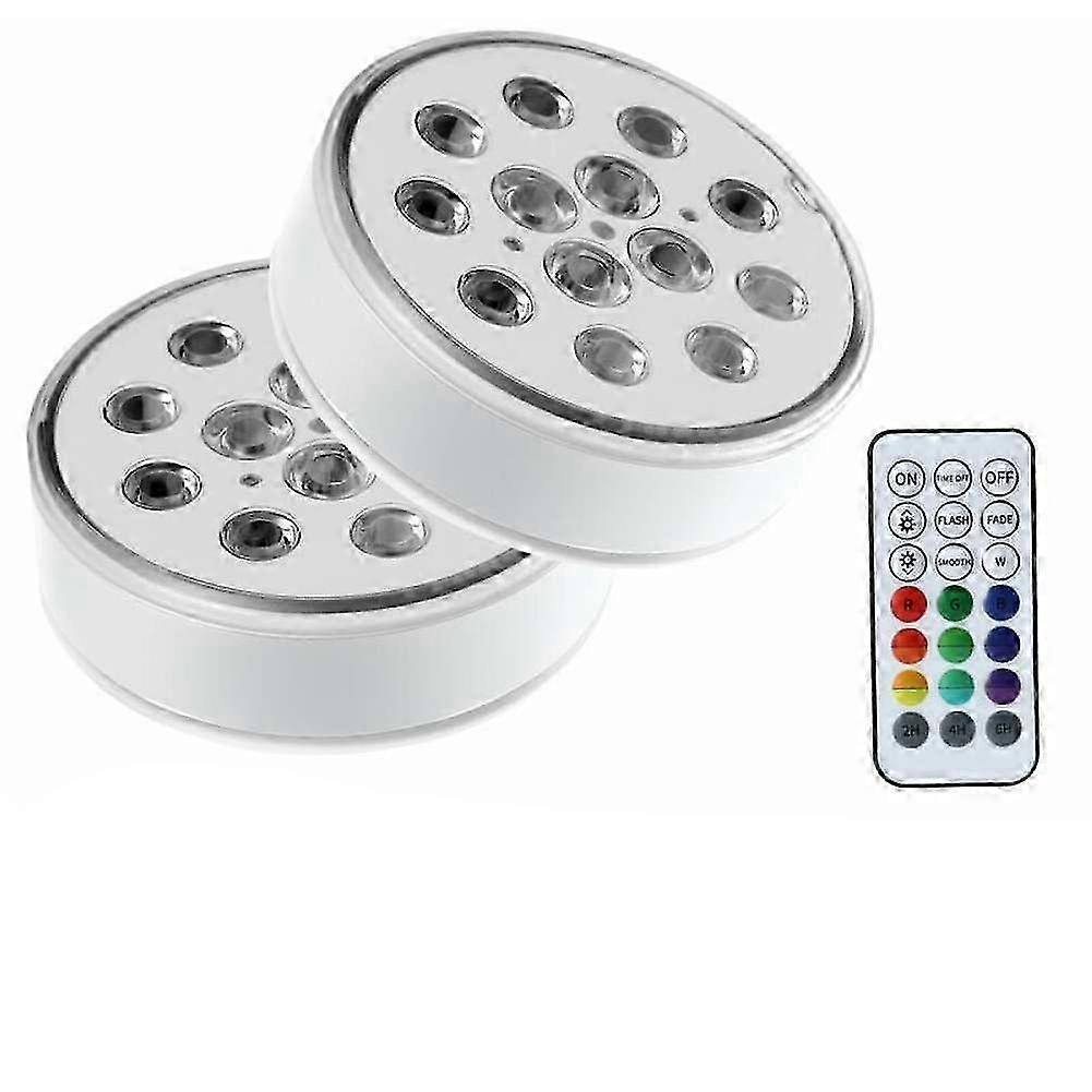 2026 1pcs-Pool lights-2 lights + 1 remote control (8CM)