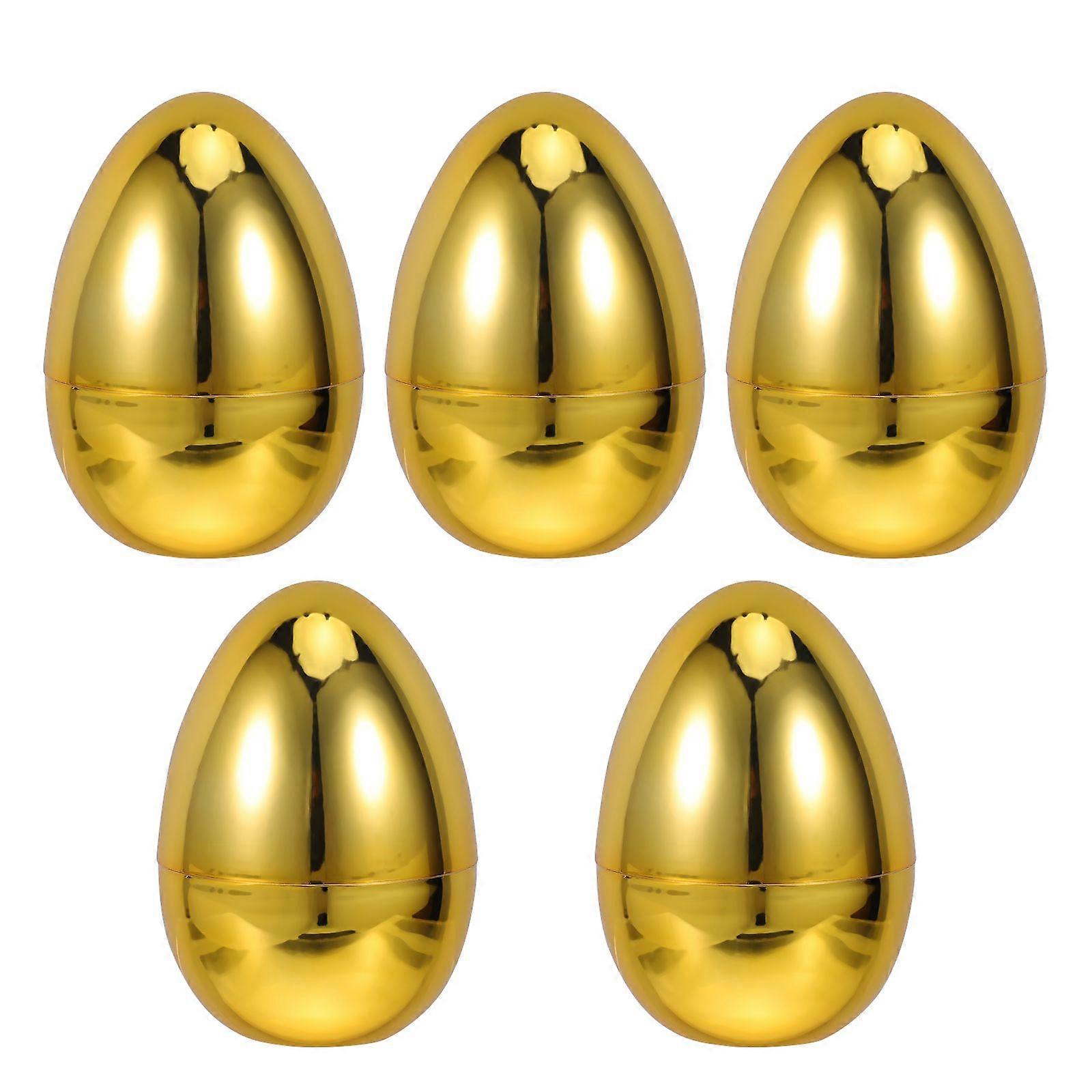 5pcs Easter Candy Boxes: 13.5X9.5cm Empty Easter Egg Shaped Fillable Balls - Plastic Party Favor Decorations Fillable Refillable Egg