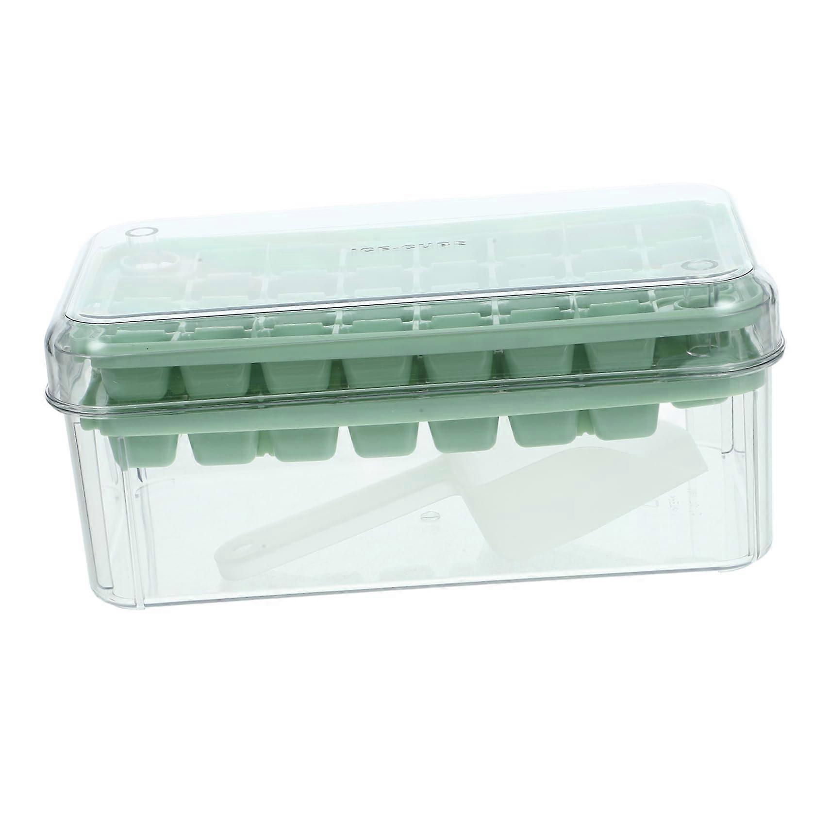 Ice Cube Tray with Lid for Freezer, Quick Release Reusable Ice Cube Mold for Easy Cube Removal