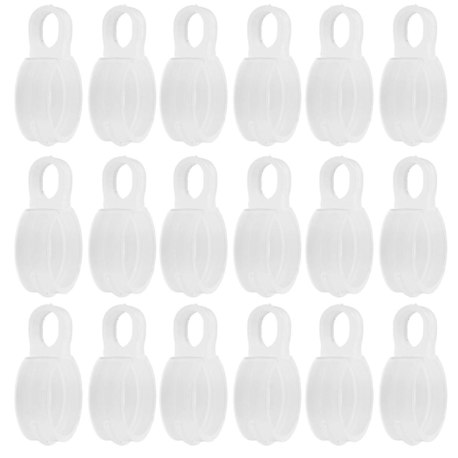 100pcs Plastic Windproof Drying Rack Hooks Clips for Poles Secure Grip Wide Pipe Compatibility