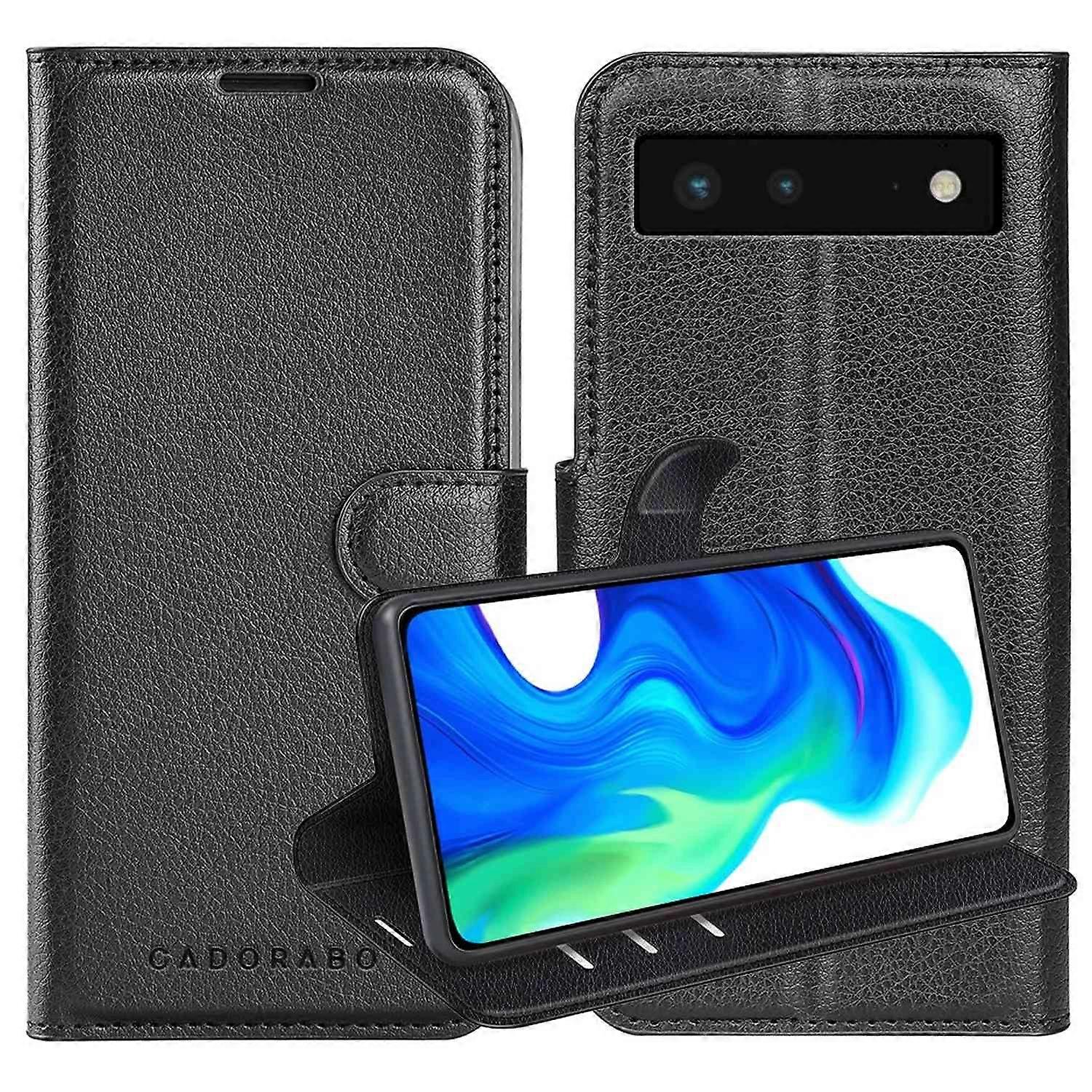 Google PIXEL 6 Hülle - Schutzhülle mit Kartenfächern und Standfunktion