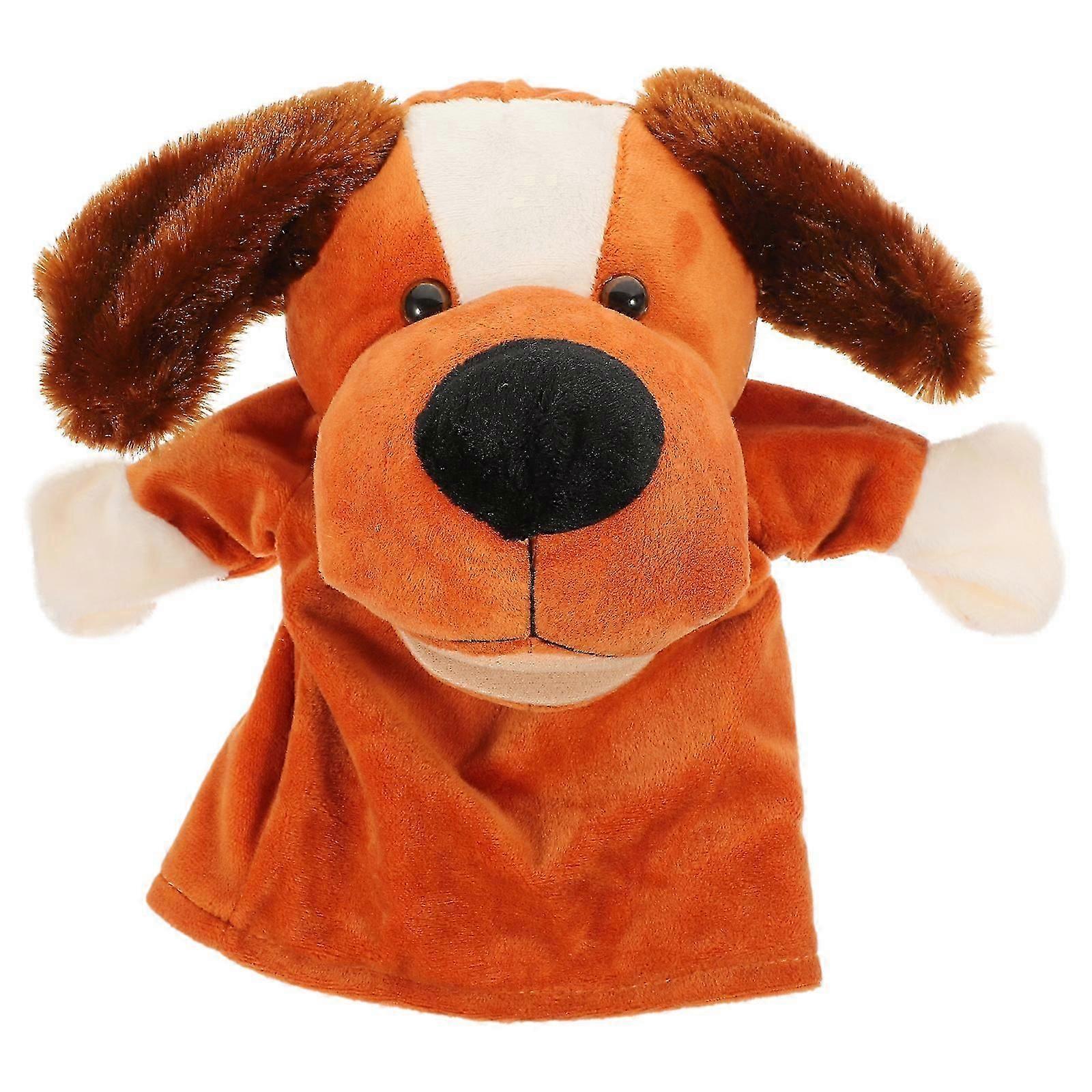Cartoon Dog Hand Puppet Plush Animal Pattern Hand Puppet Parent-kid Interactive Hand Toy