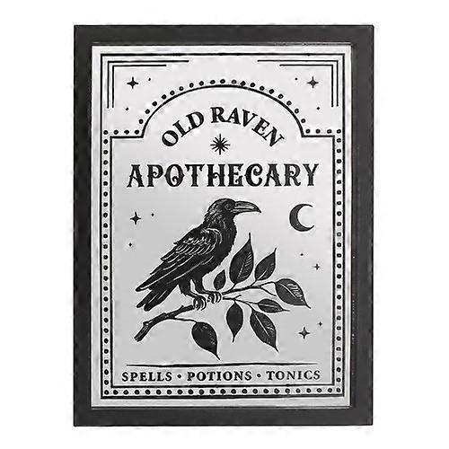 Something Different Old Raven Apothecary Mirrored Wall Art