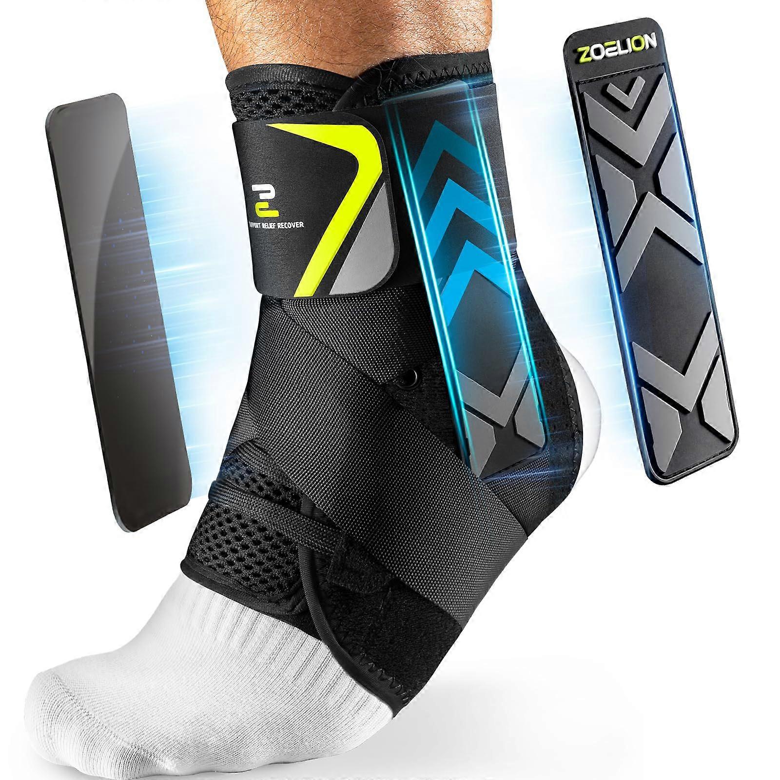 Ankle Brace with Quick Lace Fastening, Adjustable Compression and Breathable Lightweight Support