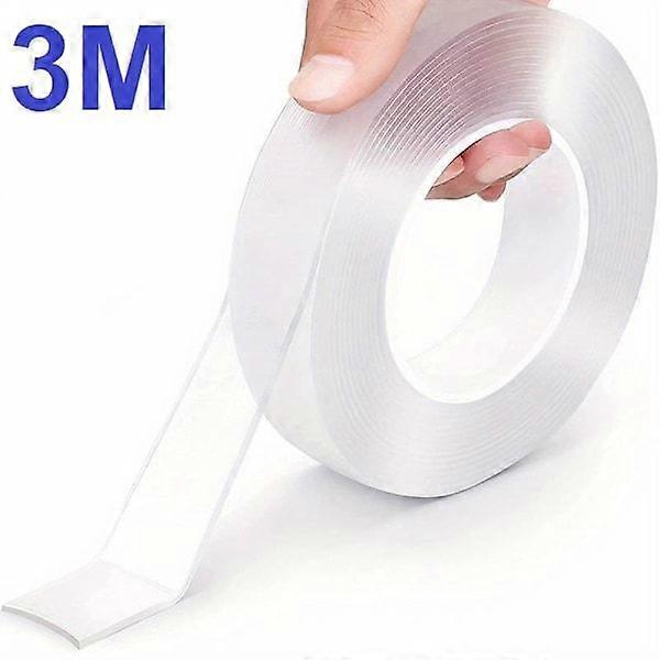 3-meter double-sided nano tape, reusable, transparent