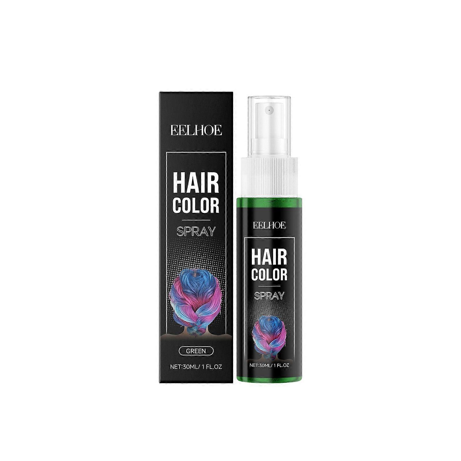 Green Temporary Hair Spray Is Carefully Blended With 1