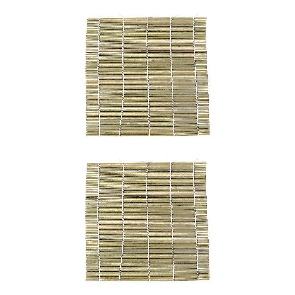 2Pcs Bamboo Sushi Rolling Mats for Sushi Making with Assorted Colors