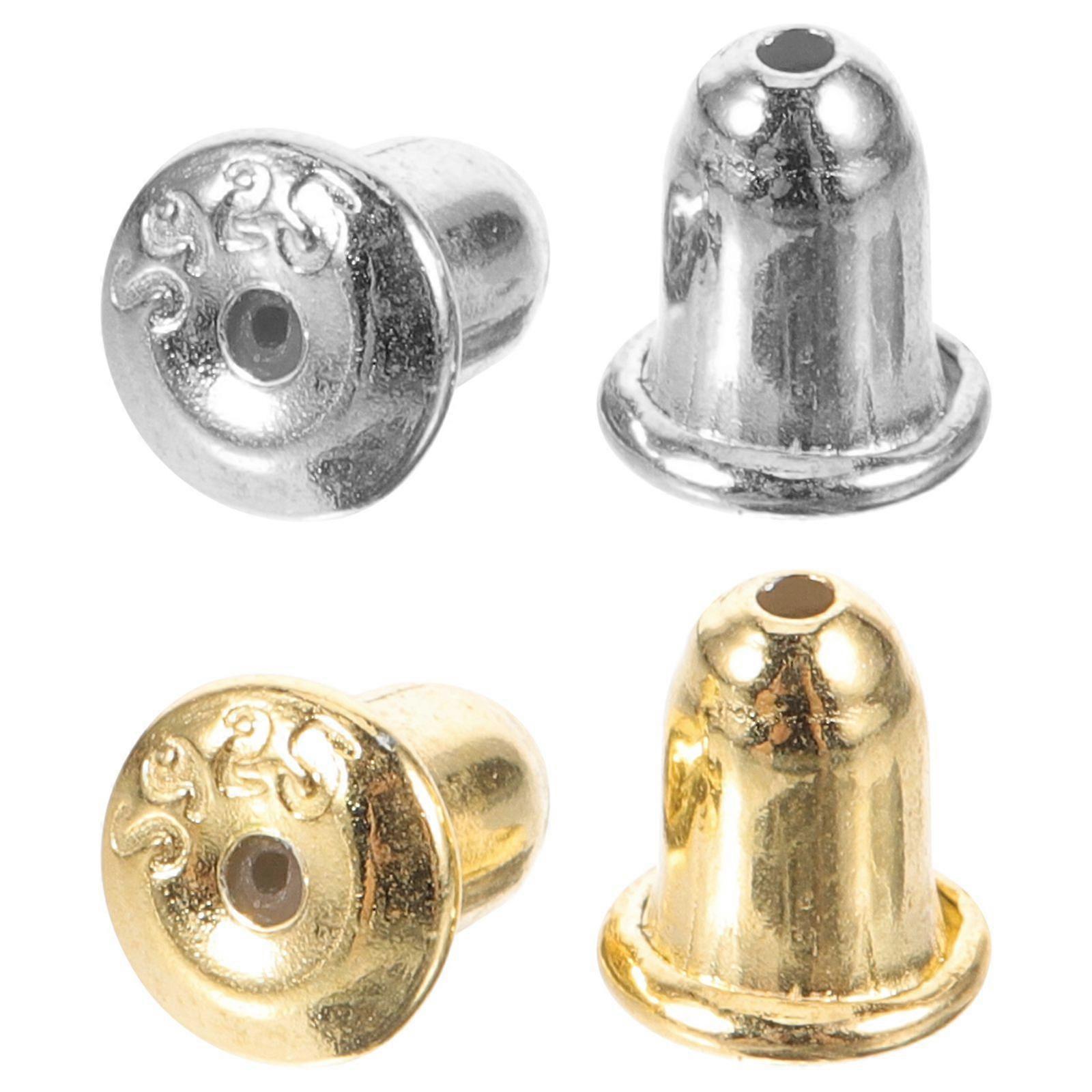 2 Pairs Silver Earring Backs Silver Earring Back Replacements Earring Safety Backs DIY Earring Backs