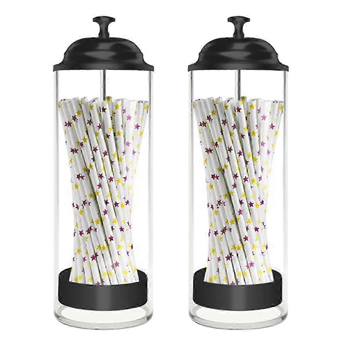 Straw Holder,2 Pack Straws Dispenser compatible for Standard Size Drinking Straw