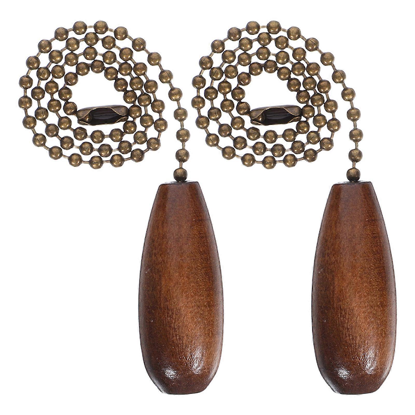 Ceiling Fan Pull Chain Extension 6Pcs Wooden Pendant Fan Pull Chains