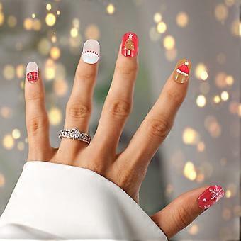 Kids Christmas False Nails Fake Nail Tips for Decor 144Pcs Assorted Color